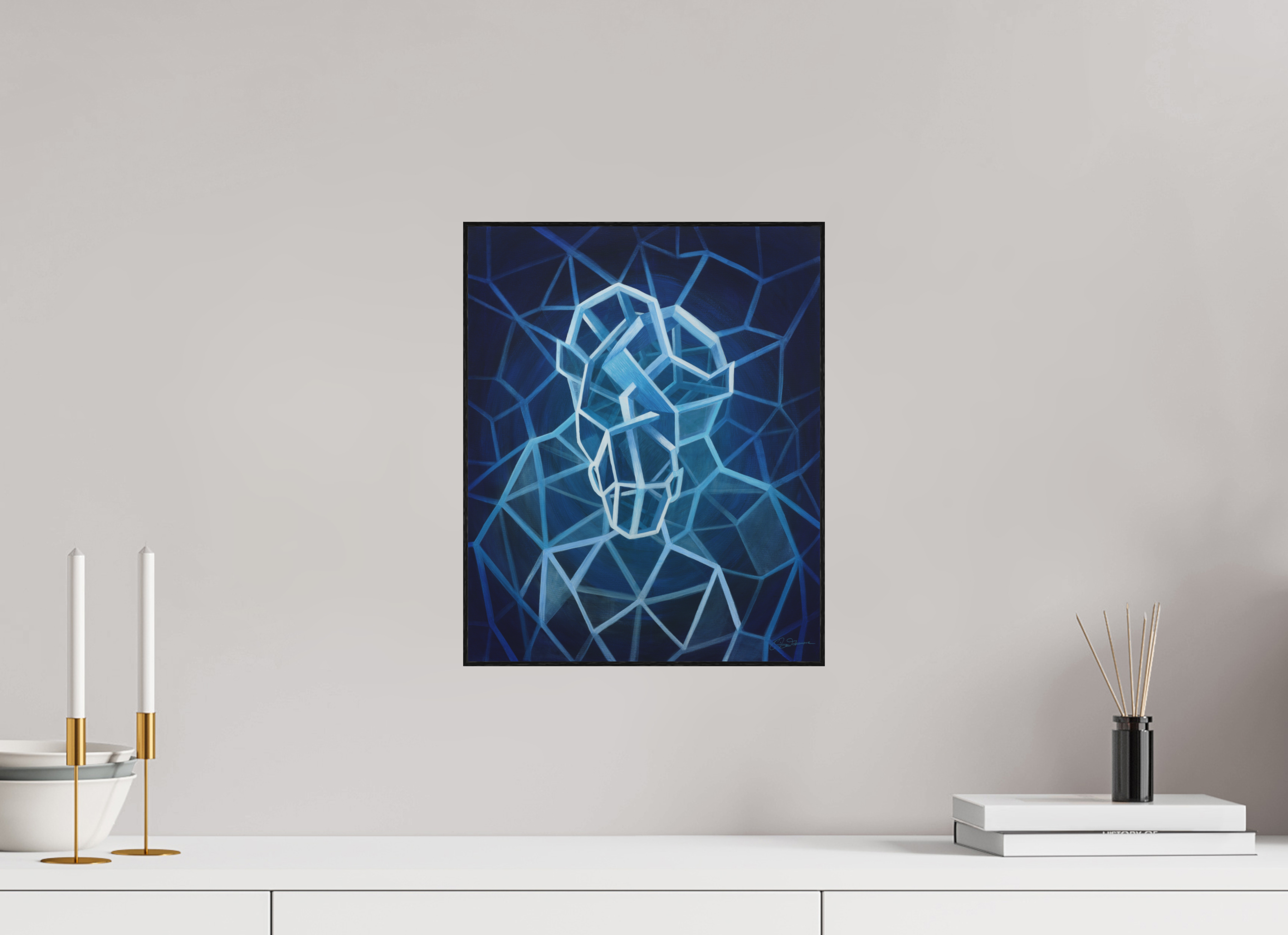 30 x 37 cm, Alu-Dibond mit Holzrahmen, schwarz Familienfeld