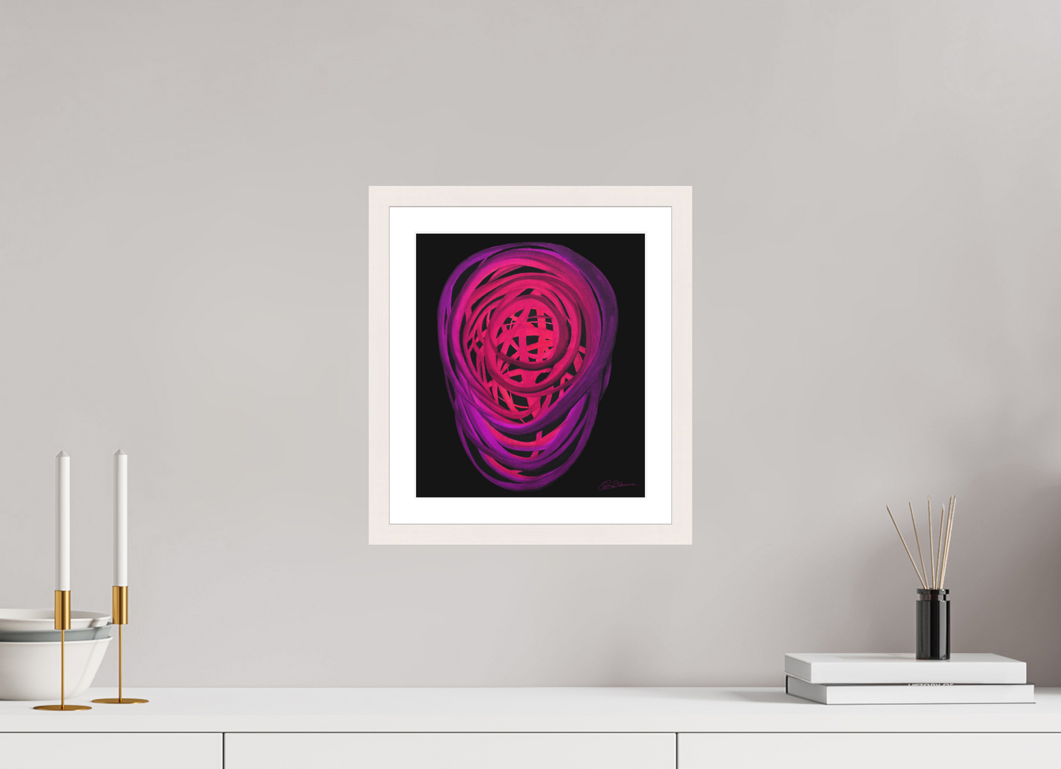 25 x 28,7 cm, Papier mit Holzrahmen | weiß | Museumsglas Blütezeit