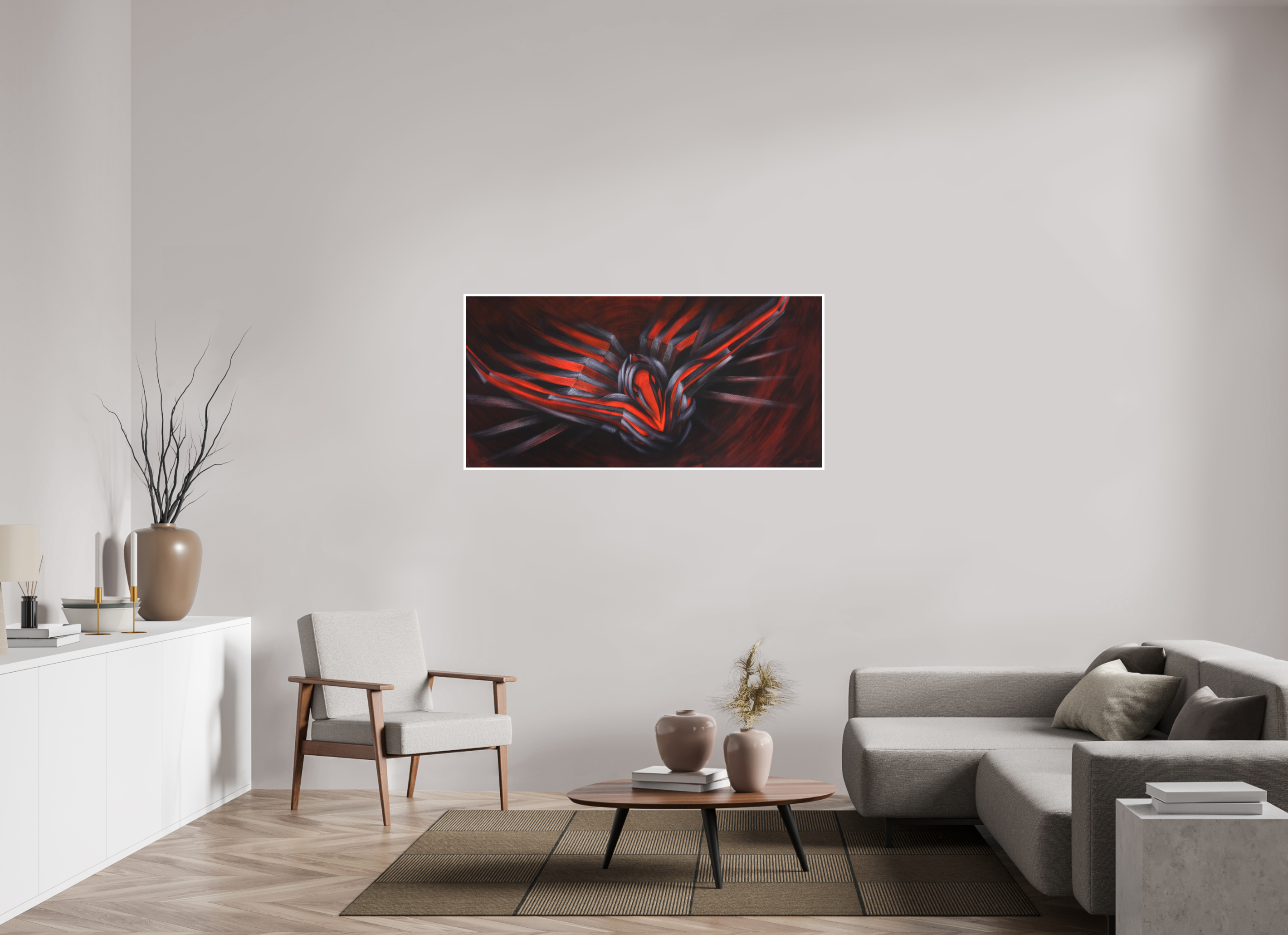 145,7 x 70 cm, Druck auf Papier Aufstieg des Phönix