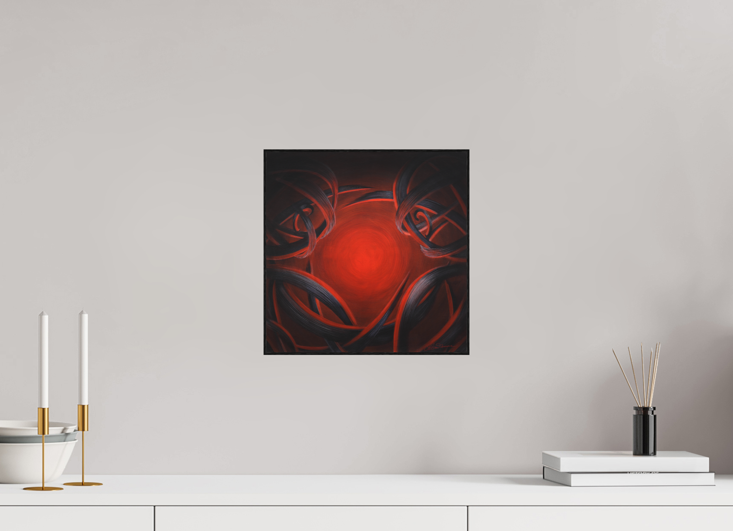 30 x 30 cm, Alu-Dibond mit Holzrahmen | schwarz Lichtbildner