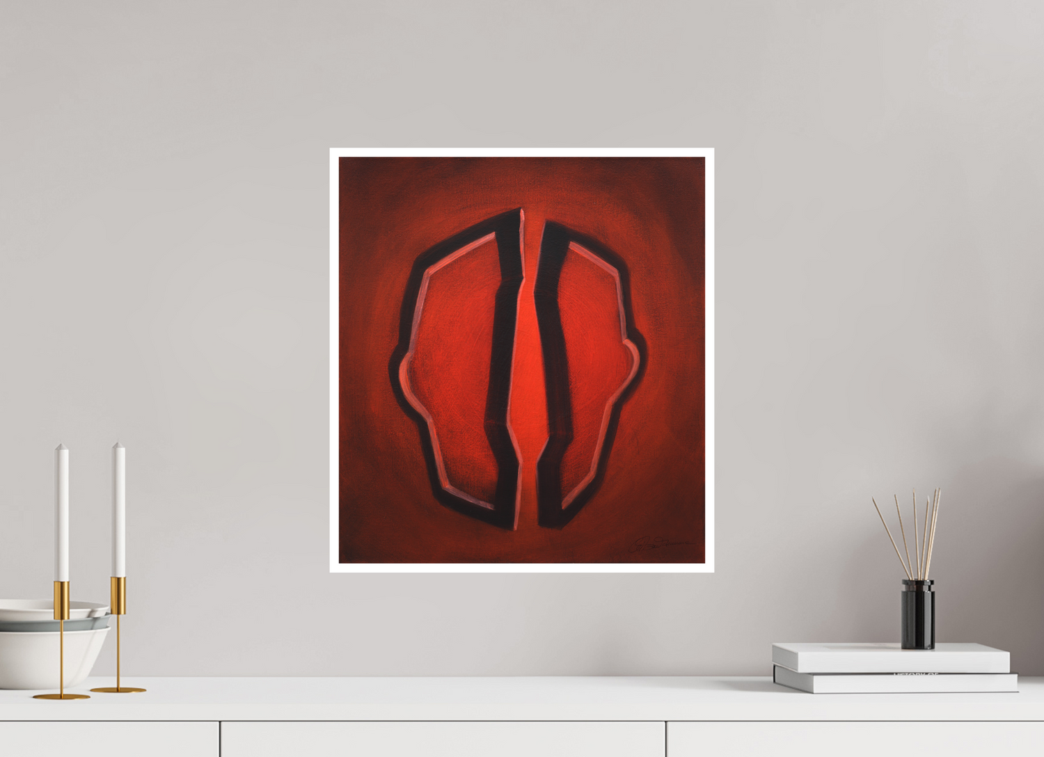 40 x 44,4 cm, Papier ohne Rahmen Selbst-Bild. Öffnung