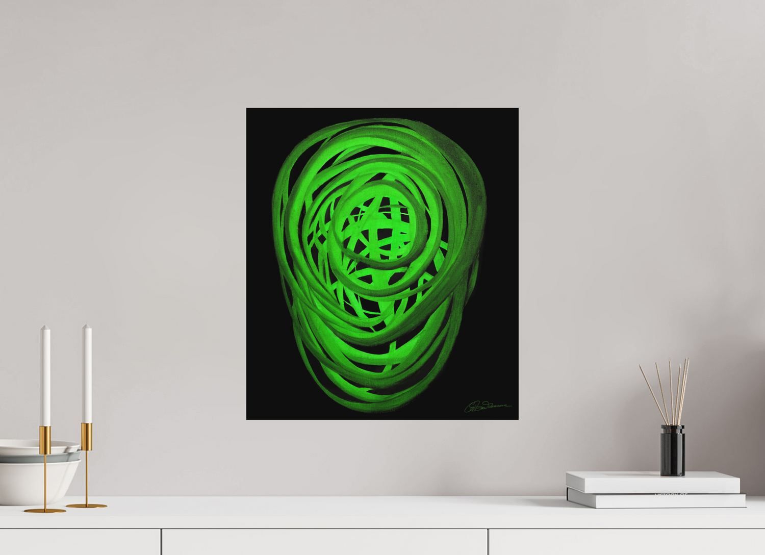 40 x 45,8 cm, Alu-Dibond mit Aufhängung Erde – Innerer Sproß | Frühling