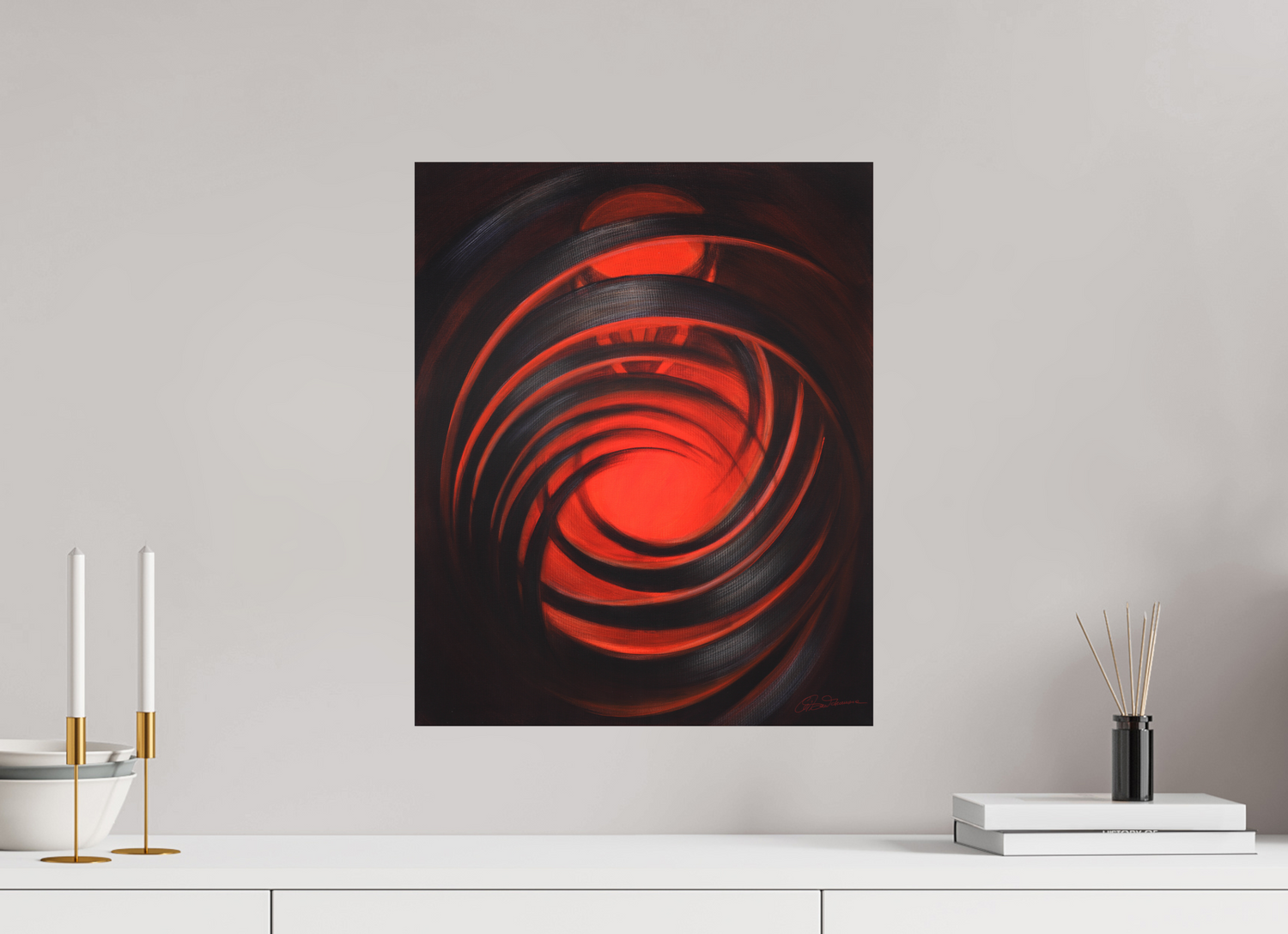 40 x 49,2 cm, Alu-Dibond mit Aufhängung Lichtformer