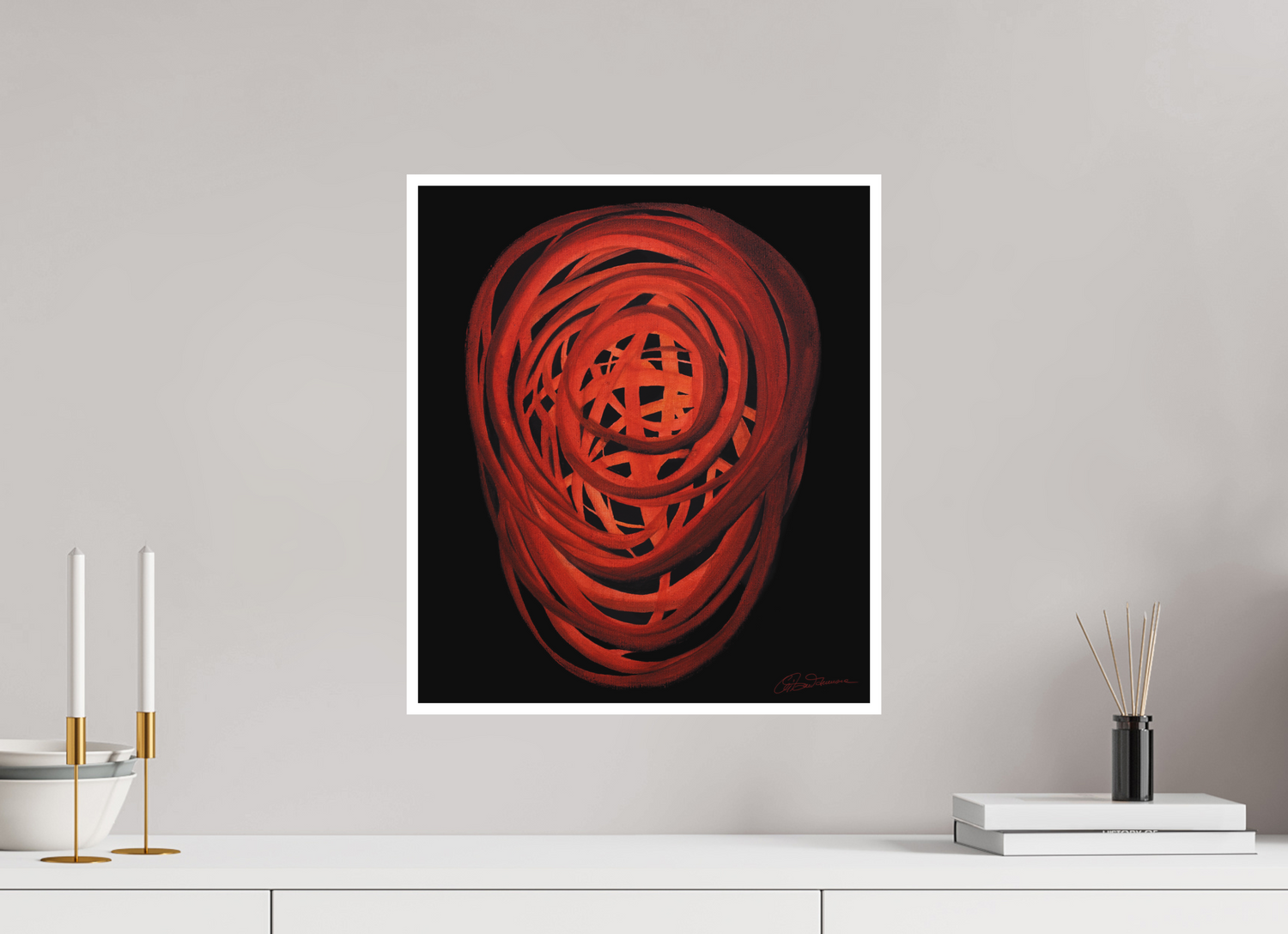 40 x 45,8 cm, Papier ohne Rahmen Innere Spirale