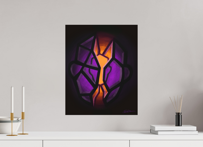 40 x 50 cm, Alu-Dibond mit Aufhängung Selbst-Bild. Schale und Kern