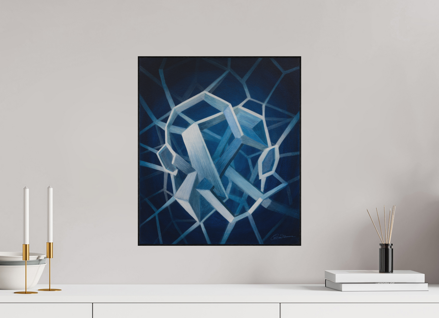 40 x 46,6 cm, Alu-Dibond mit Holzrahmen, schwarz Architektur der Zweisamkeit