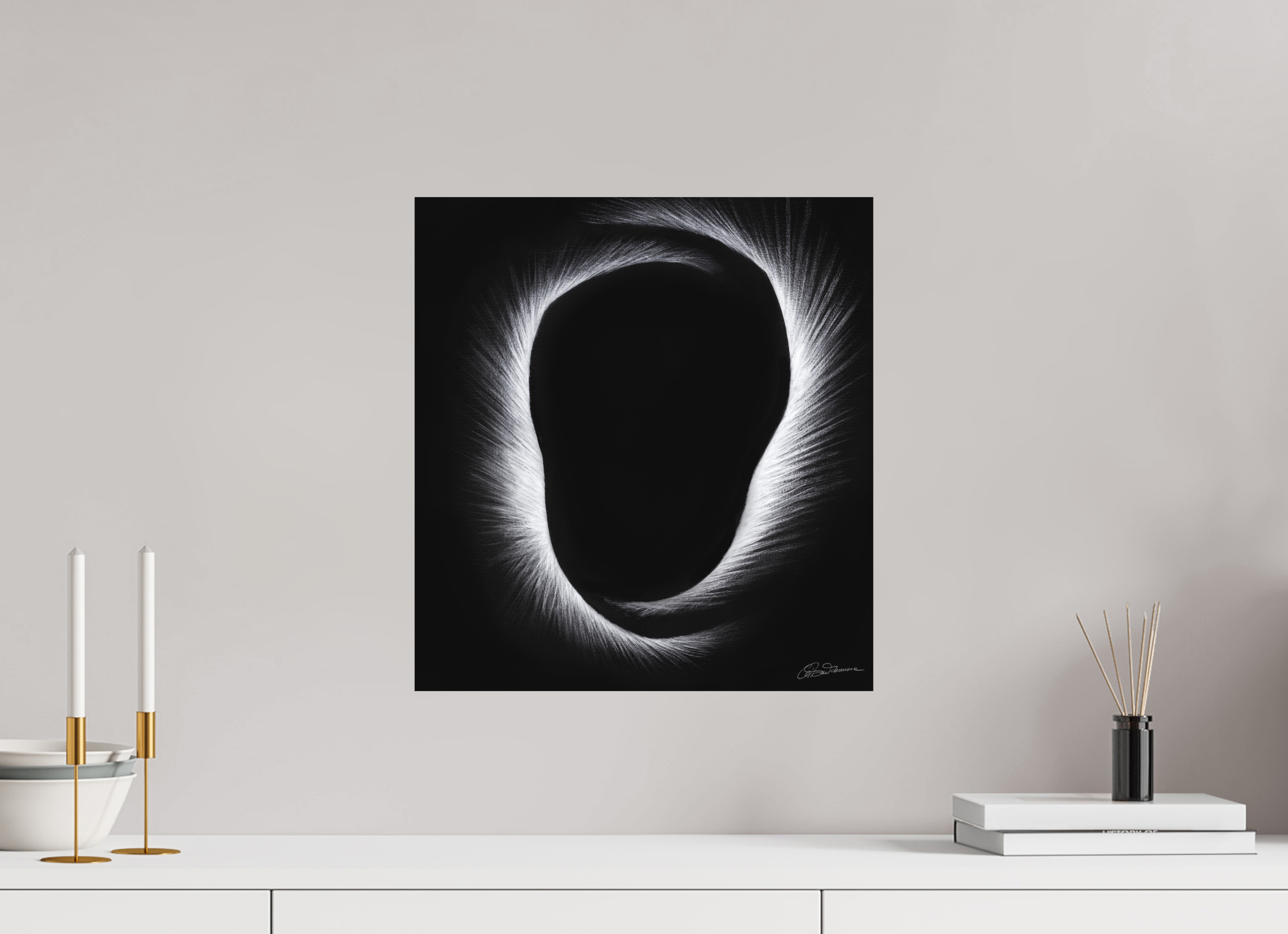 40 x 43,1 cm, Alu-Dibond mit Aufhängung Eklipse