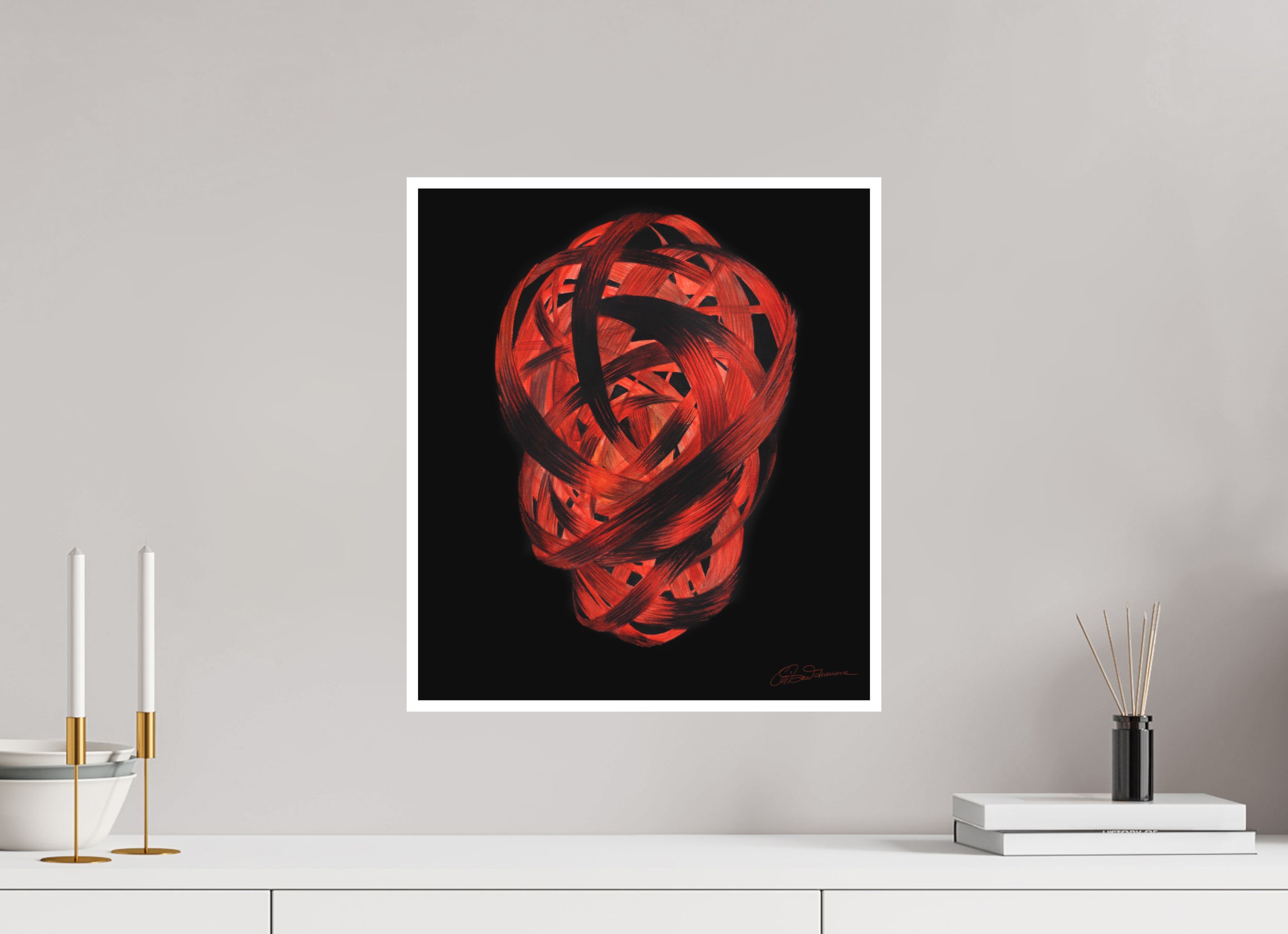 40 x 45,3 cm, Papier ohne Rahmen Feuertaufe