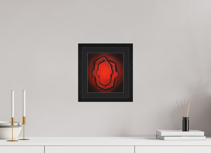 20 x 21,9 cm, Foto Papier schwarzes passapartout und schwarzer rahmen infinity Self – unendliches Ich