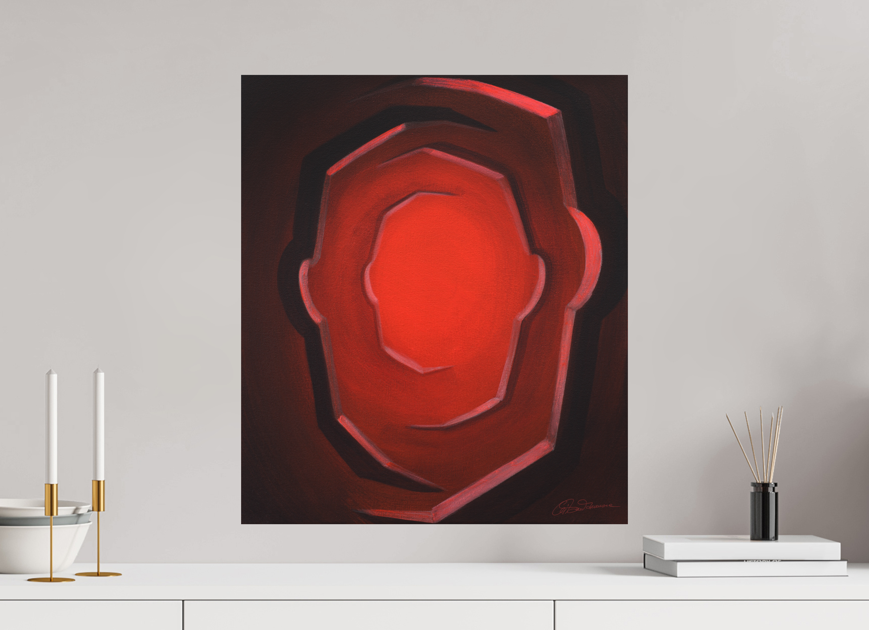 50 x 58,1 cm, Alu-Dibond-Druck mit Aufhängung Ich war, ich bin, ich werde sein