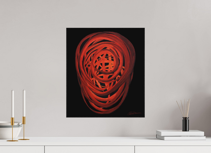 40 x 45,8 cm, Alu-Dibond mit Holzrahmen, schwarz Innere Spirale