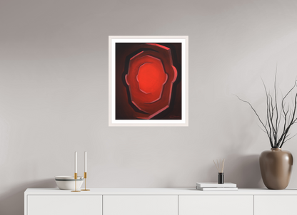 50 x 58,1 cm, Papier mit Holzrahmen, weiß Ich war, ich bin, ich werde sein