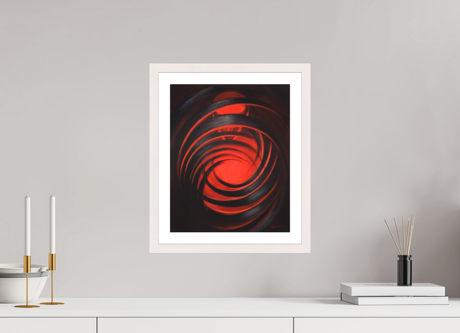 30 x 36,9 cm, Papier mit Holzrahmen, weiß Lichtformer