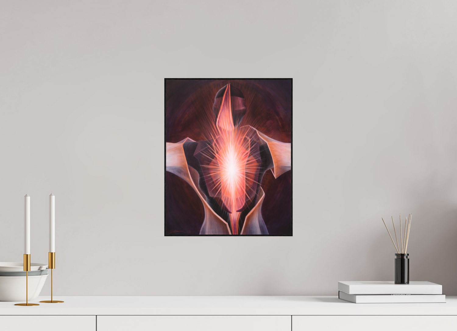 30 x 37,2 cm, Alu-Dibond mit Holzrahmen, schwarz Selbstoffenbarung