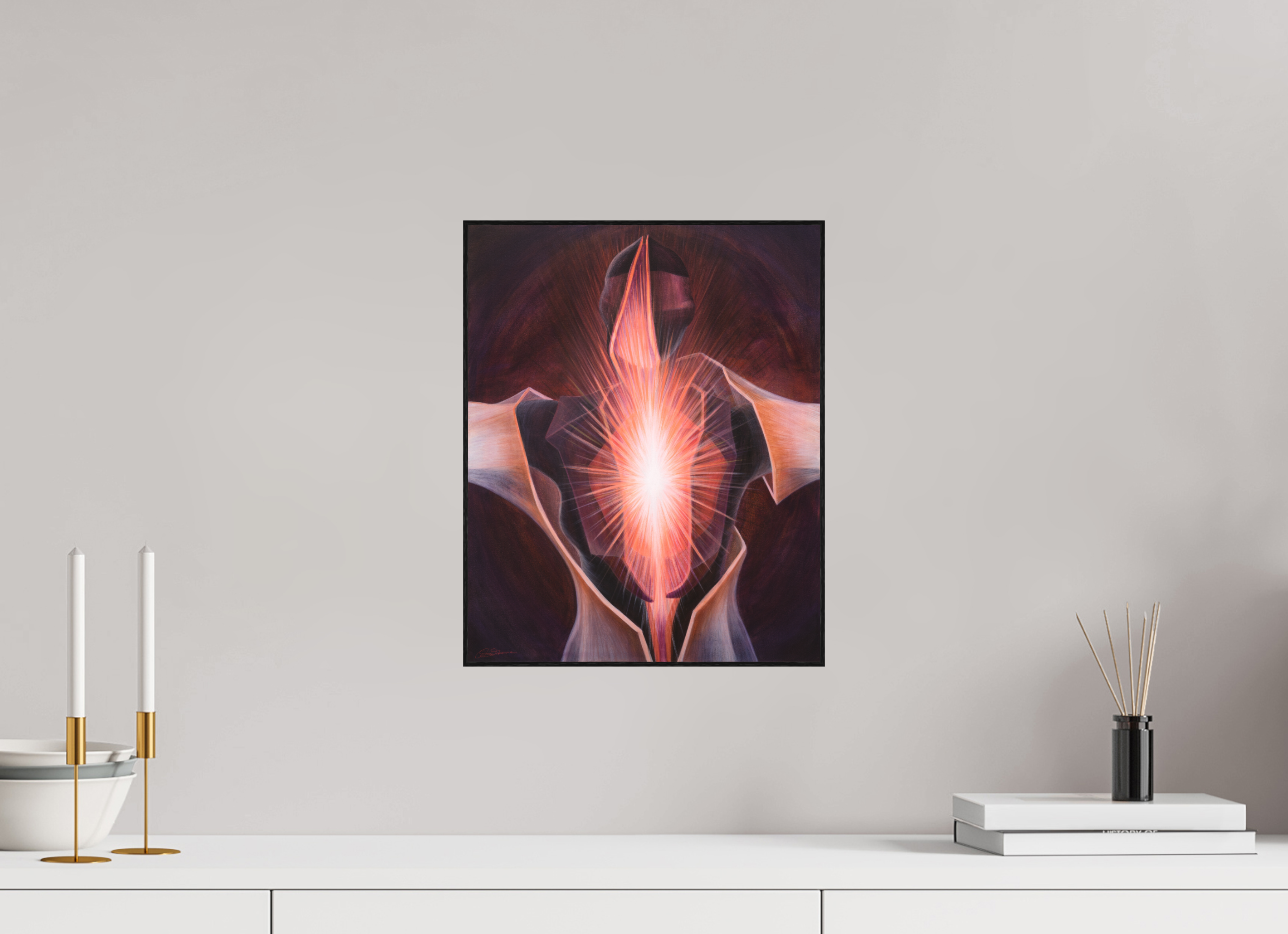 30 x 37,2 cm, Alu-Dibond mit Holzrahmen, schwarz Selbstoffenbarung