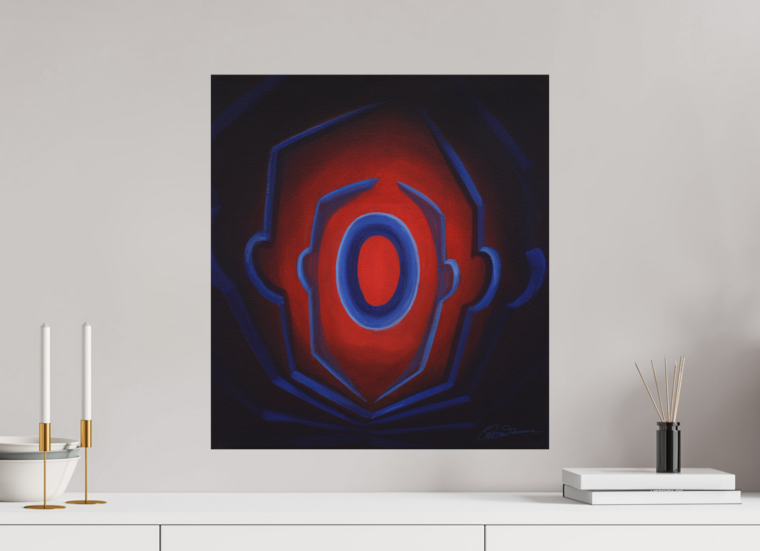 50 x 55,4 cm, Alu-Dibond-Druck mit Aufhängung Selbst-Ursprung