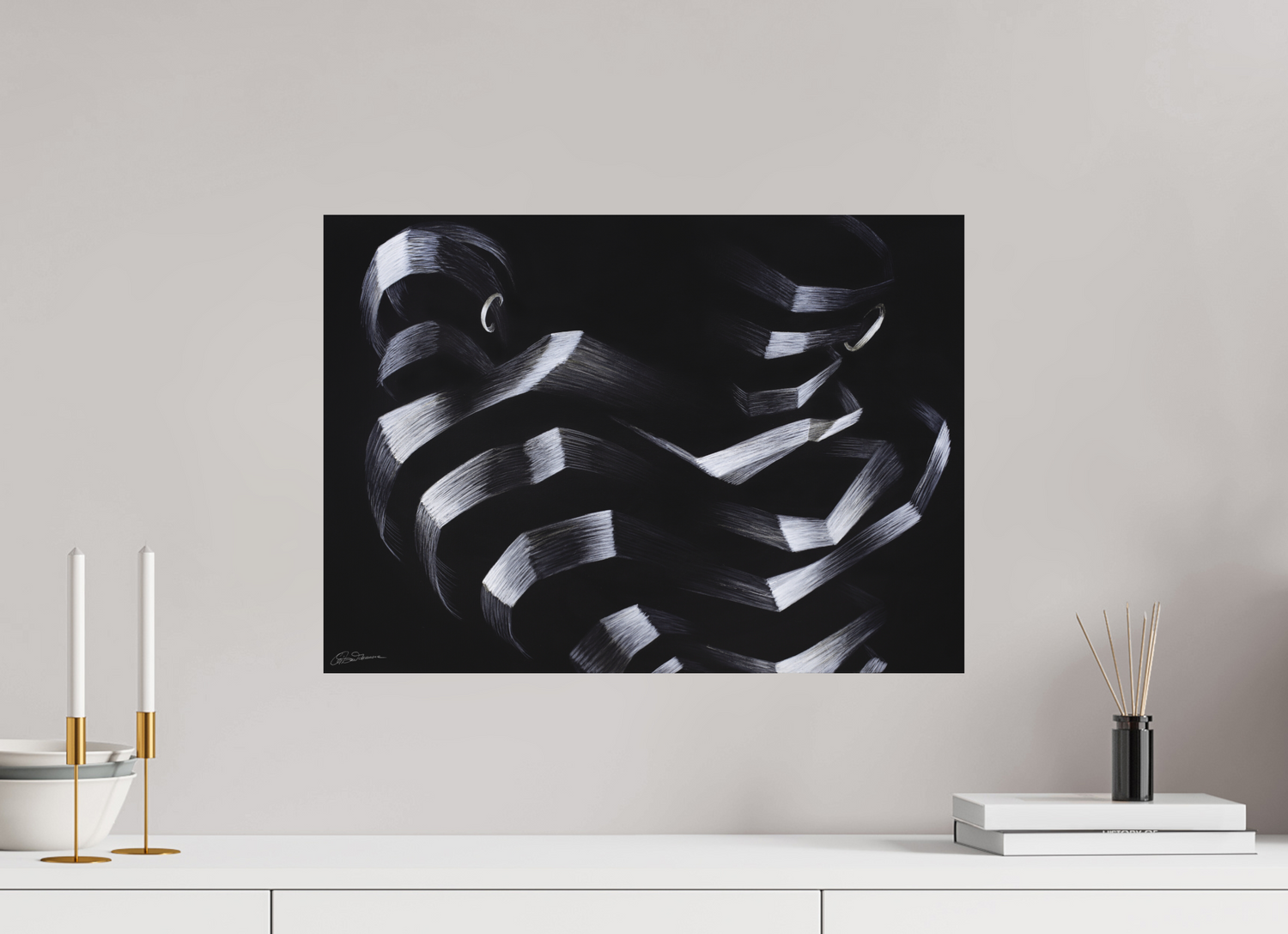 55,9 x 40 cm, Alu-Dibond mit Aufhängung Duell &amp; Duett