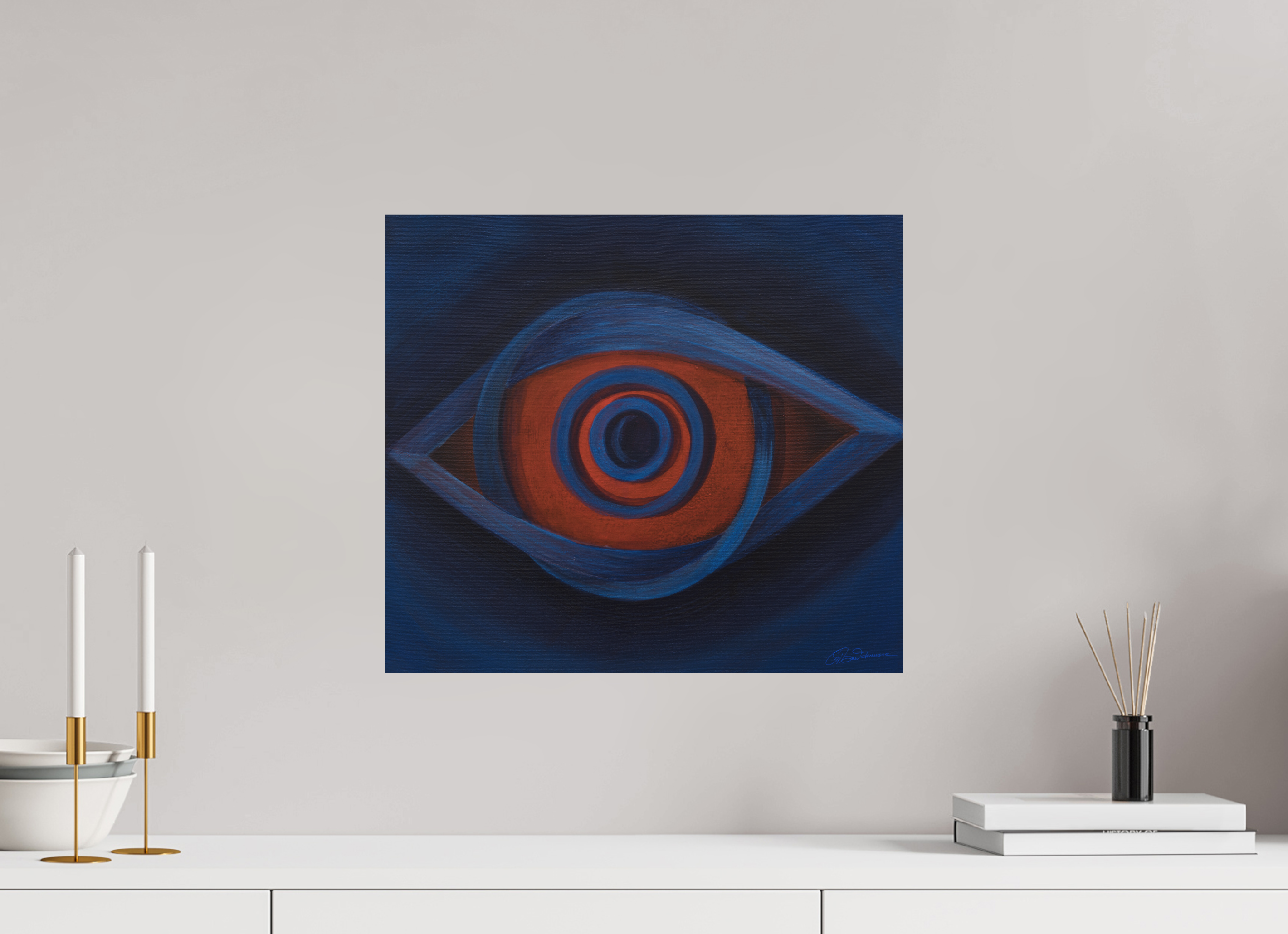 45,2 x 40 cm, Alu-Dibond mit Aufhängung Auge der Erkenntnis