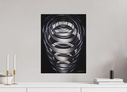 40 x 52,4 cm, Alu-Dibond mit Aufhängung Sich um sich selbst drehen