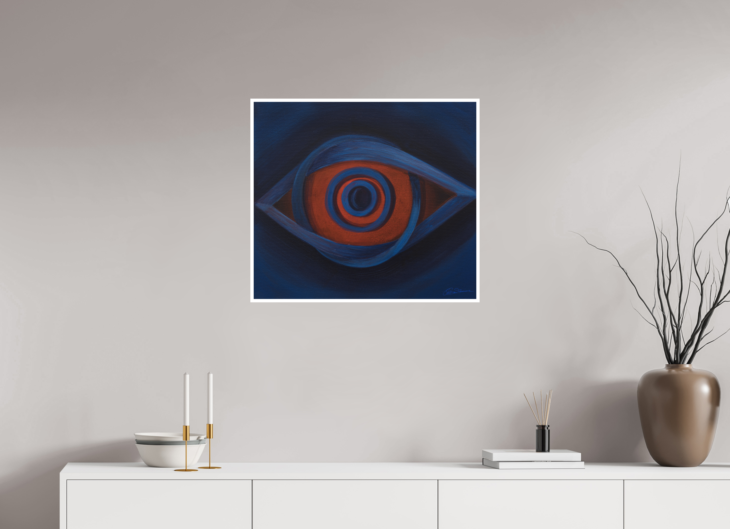 67,7 x 60 cm, Papier ohne Rahmen Auge der Erkenntnis