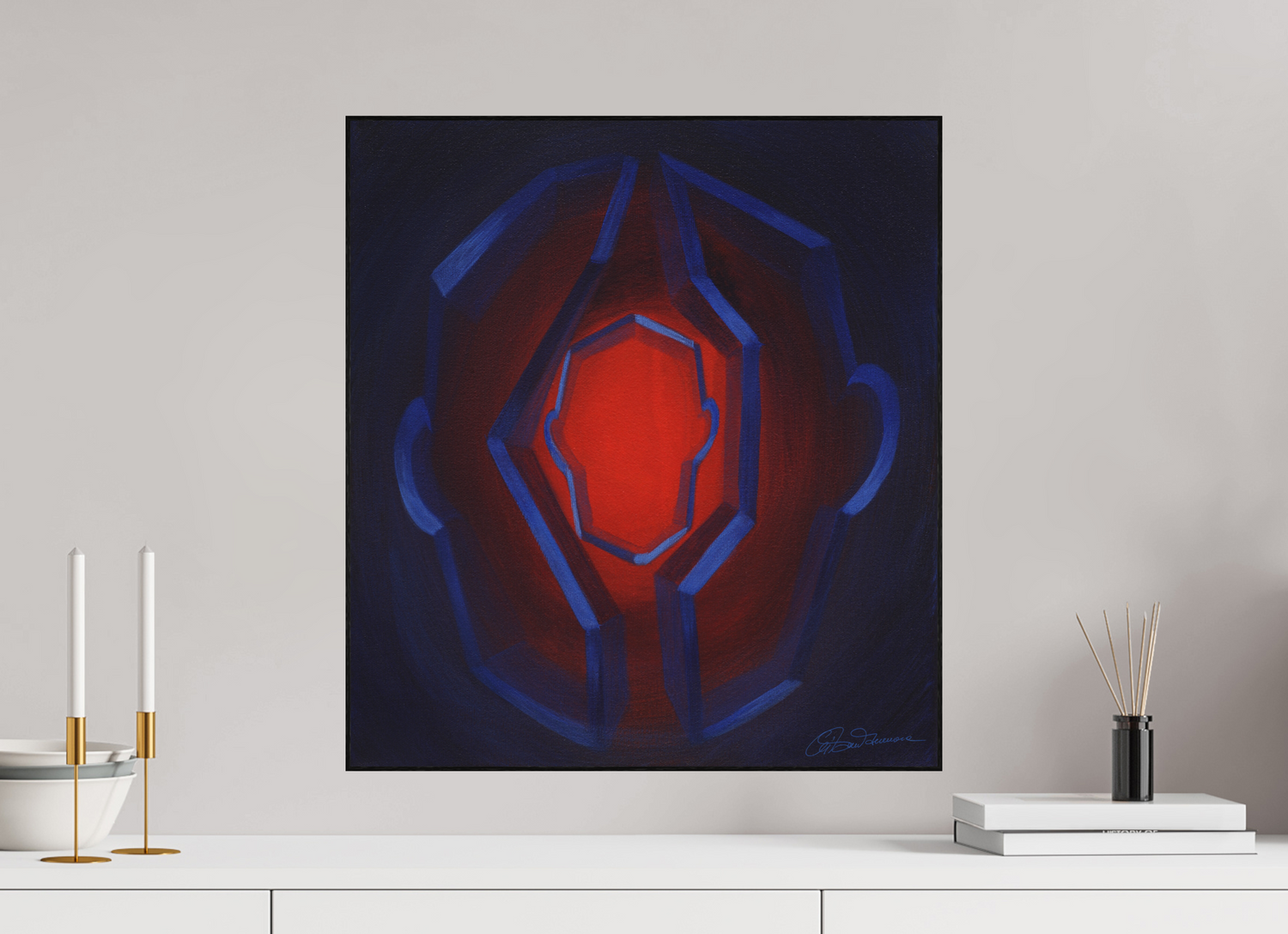 50 x 55 cm, Alu-Dibond mit Holzrahmen, schwarz Inneres Kind