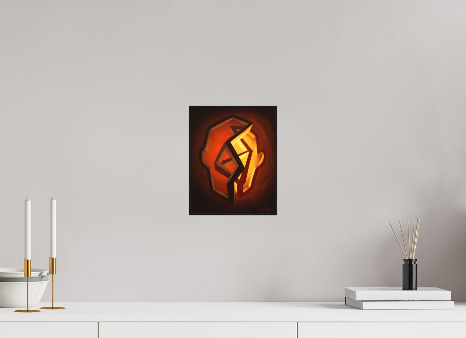 20 x 25 cm, Alu-Dibond mit Holzrahmen, schwarz Hochsommer | Höhepunkt