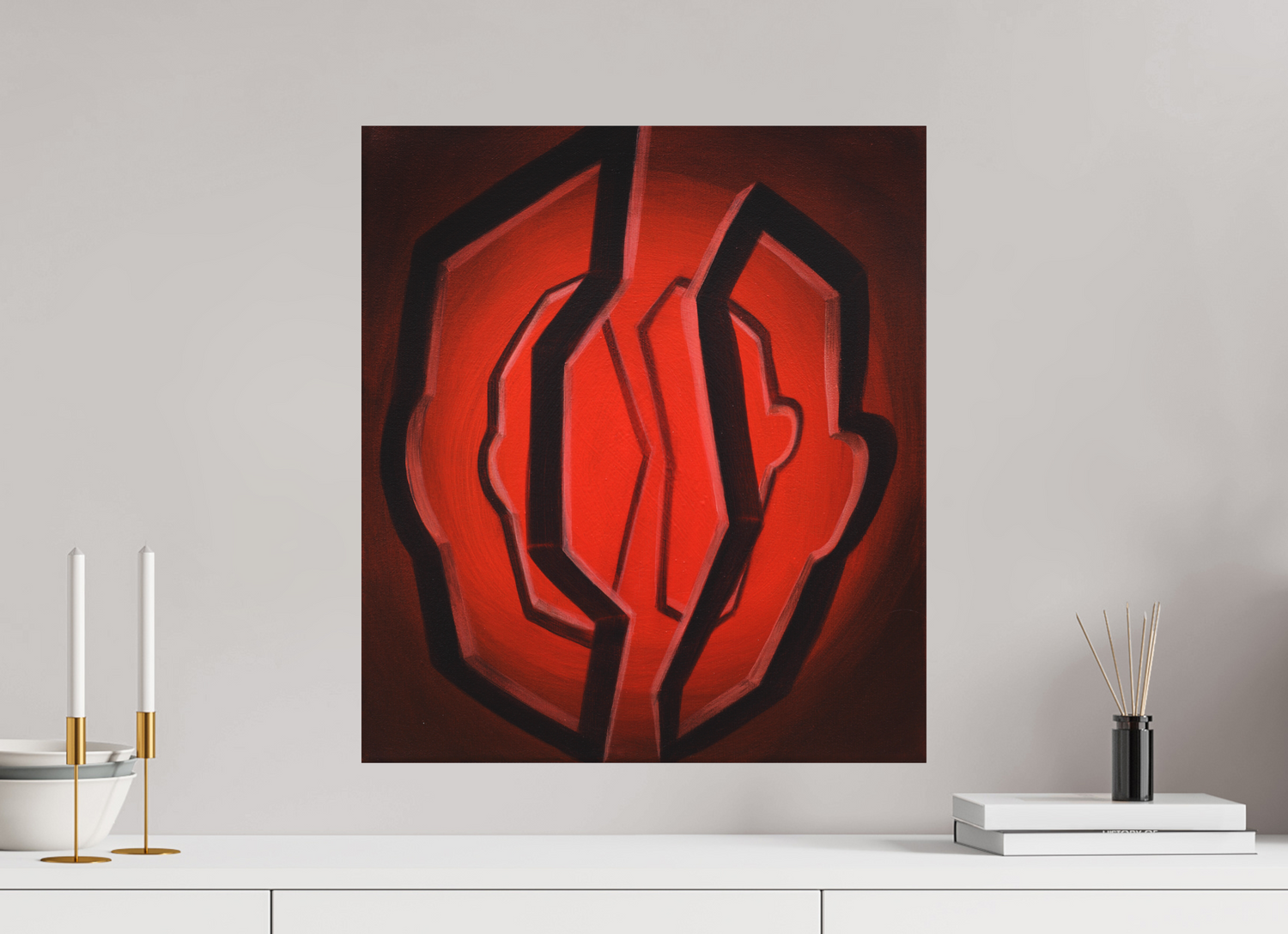 50 x 56,4 cm, Fine Art Print ohne Rahmen Selbst-Bild. Zwei Portale eines Selbst