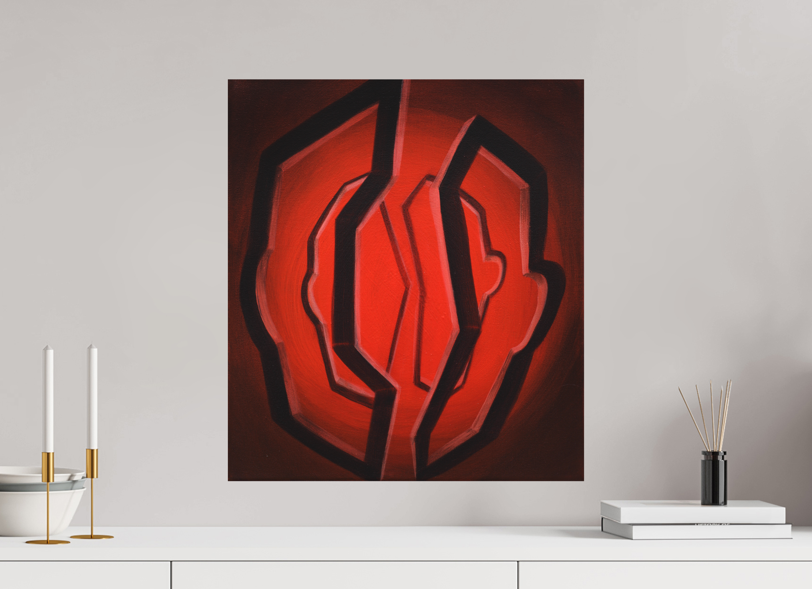 50 x 56,4 cm, Fine Art Print ohne Rahmen Selbst-Bild. Zwei Portale eines Selbst