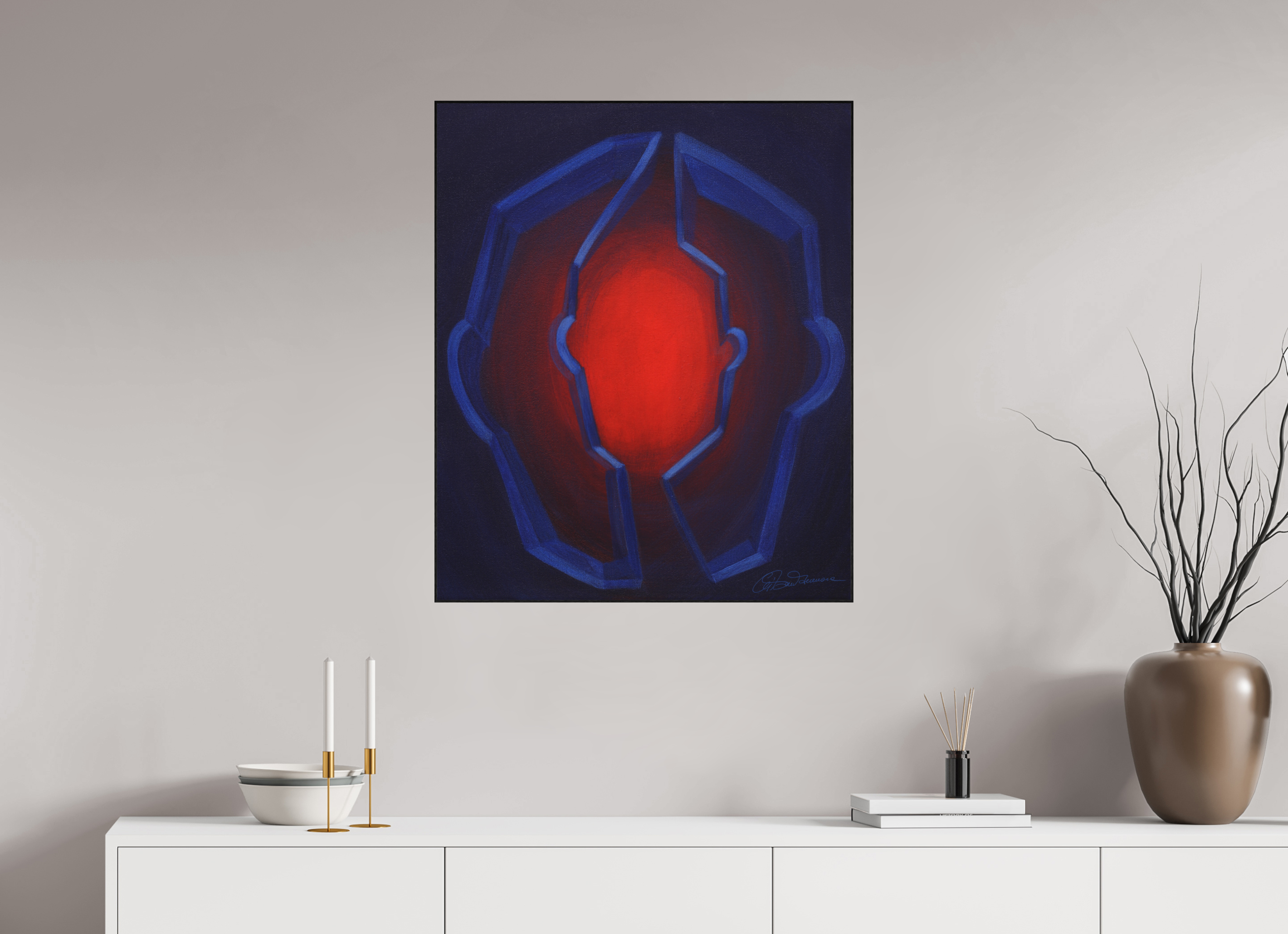 70 x 84 cm, Alu-Dibond mit Holzrahmen, schwarz Inneres Kind