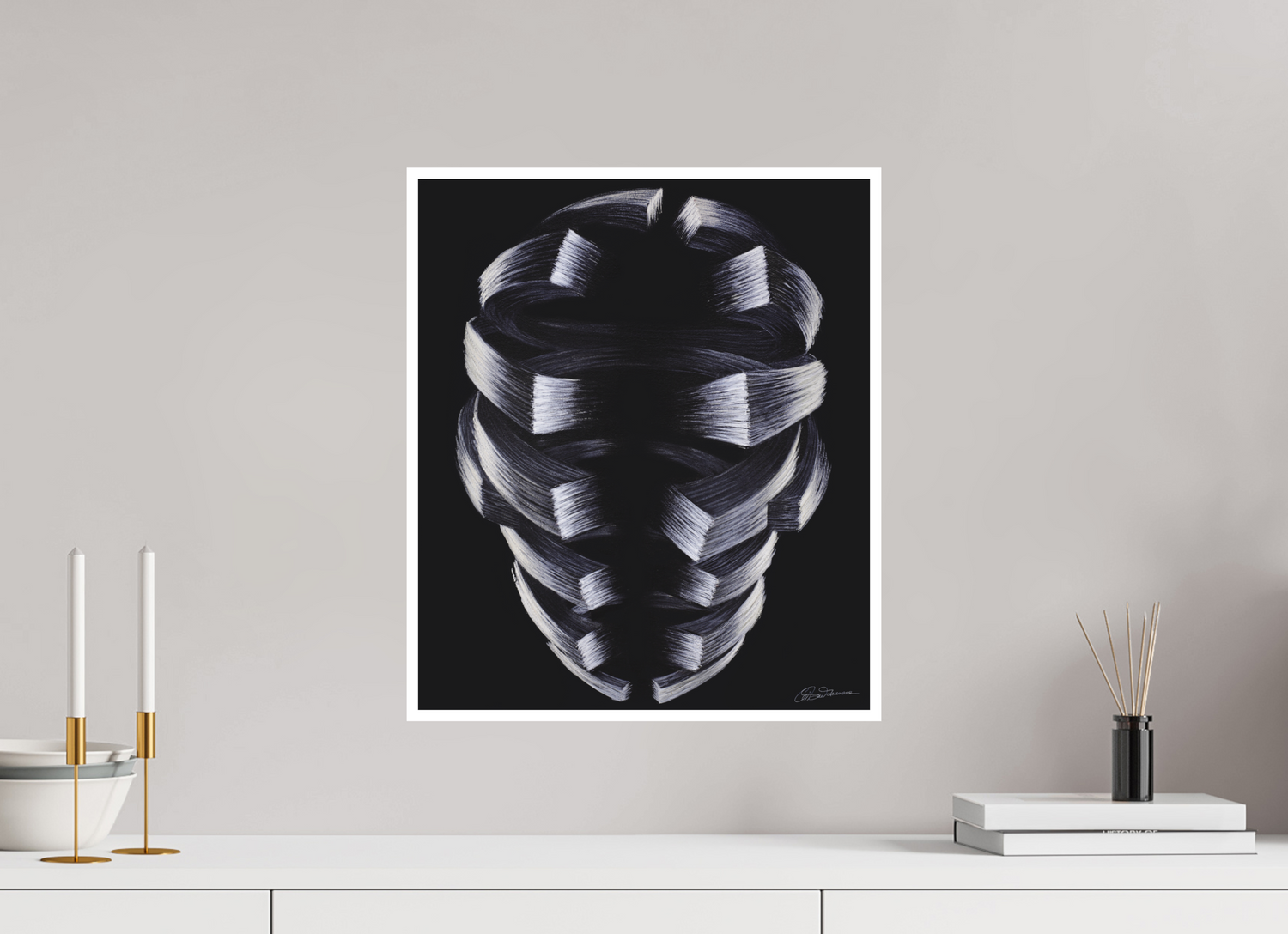 40 x 47 cm, Papier ohne Rahmen Denken und Fühlen