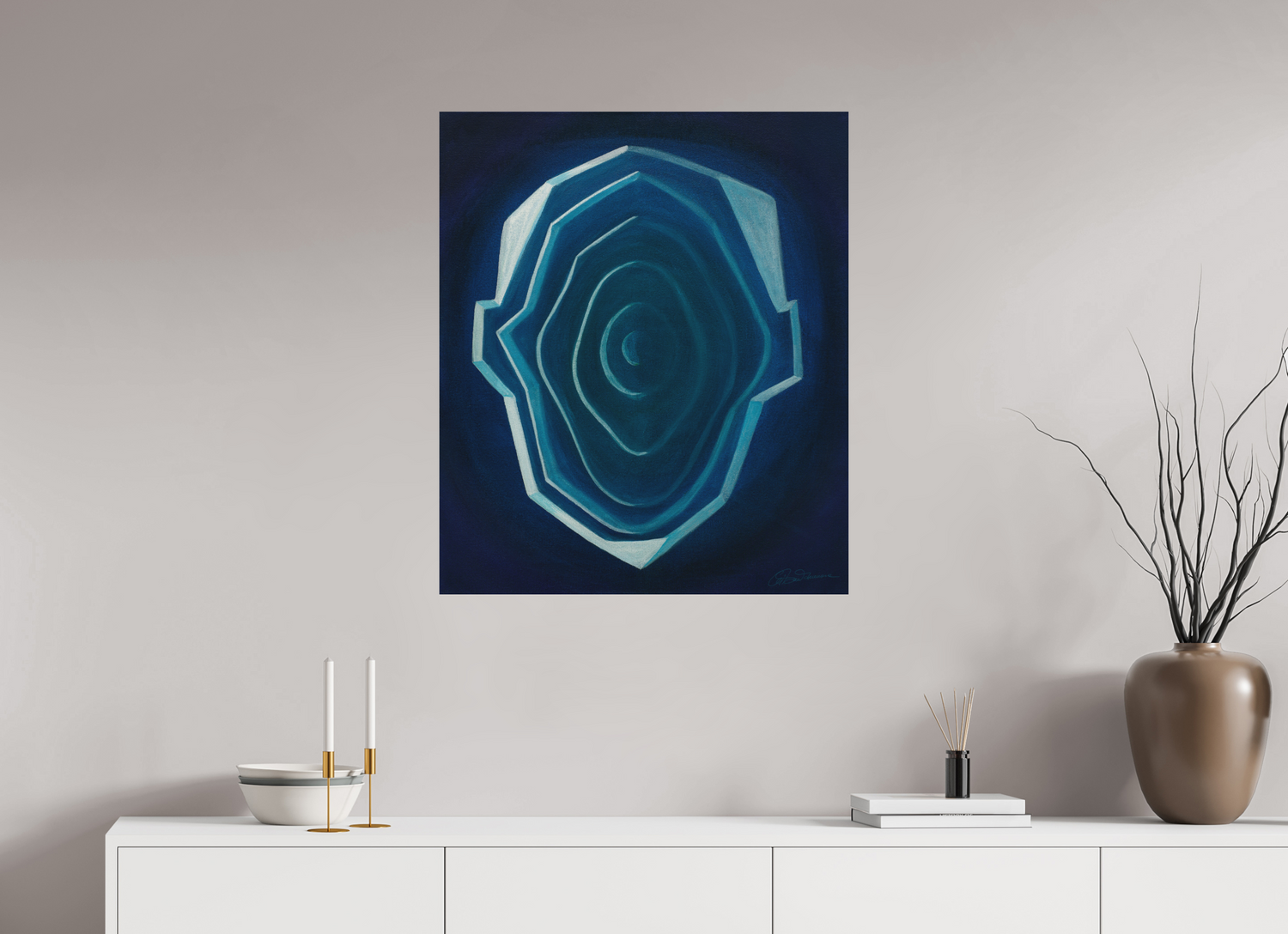 70 x 82,6 cm, Alu-Dibond mit Aufhängung Schichten des Selbst