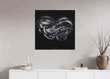 80 x 80 cm, Alu-Dibond mit Aufhängung Kuss – Verflechtung