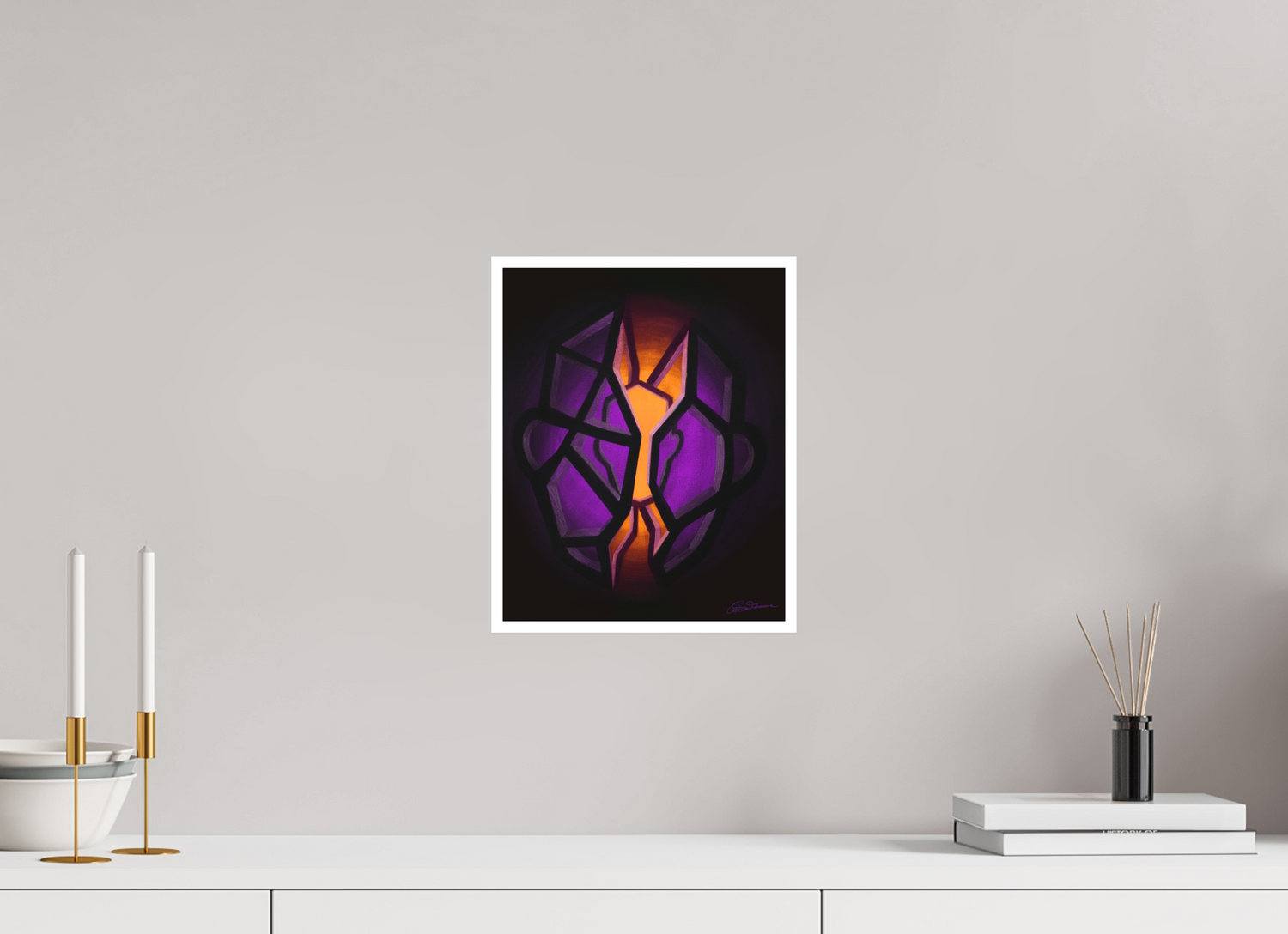 25 x 31,3 cm, Papier ohne Rahmen Selbst-Bild. Schale und Kern