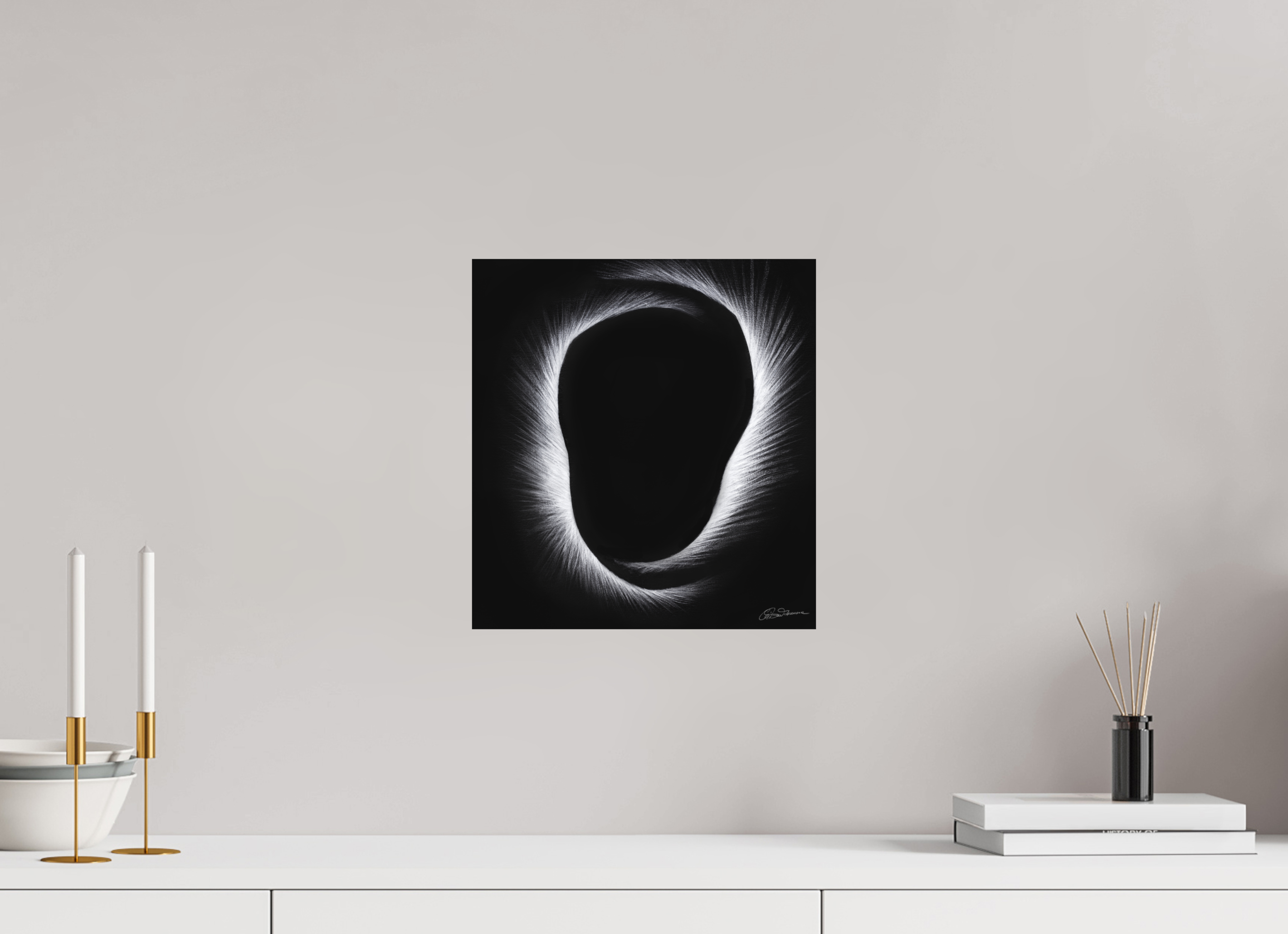 30 x 32,3 cm, Alu-Dibond mit Aufhängung Eklipse