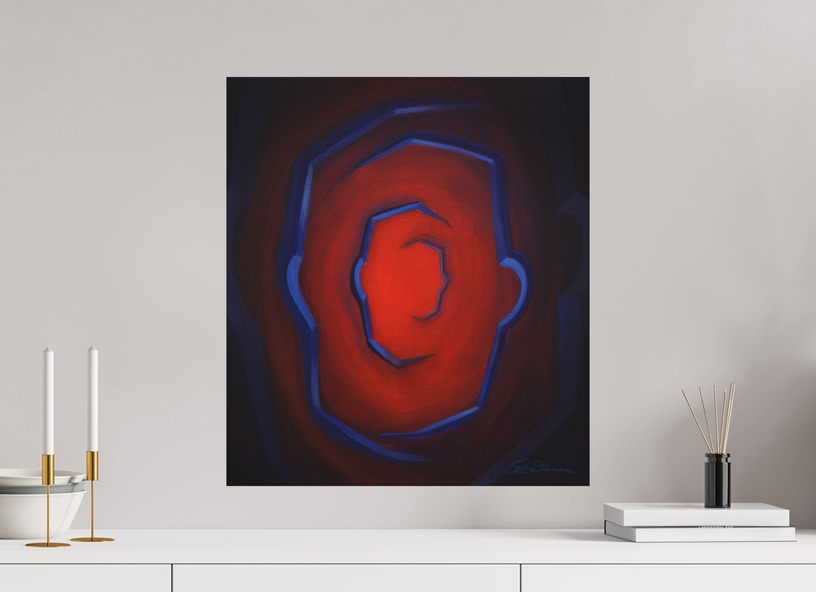 50 x 56,3 cm, Alu-Dibond-Druck mit Aufhängung Ich war, ich bin, ich werde sein