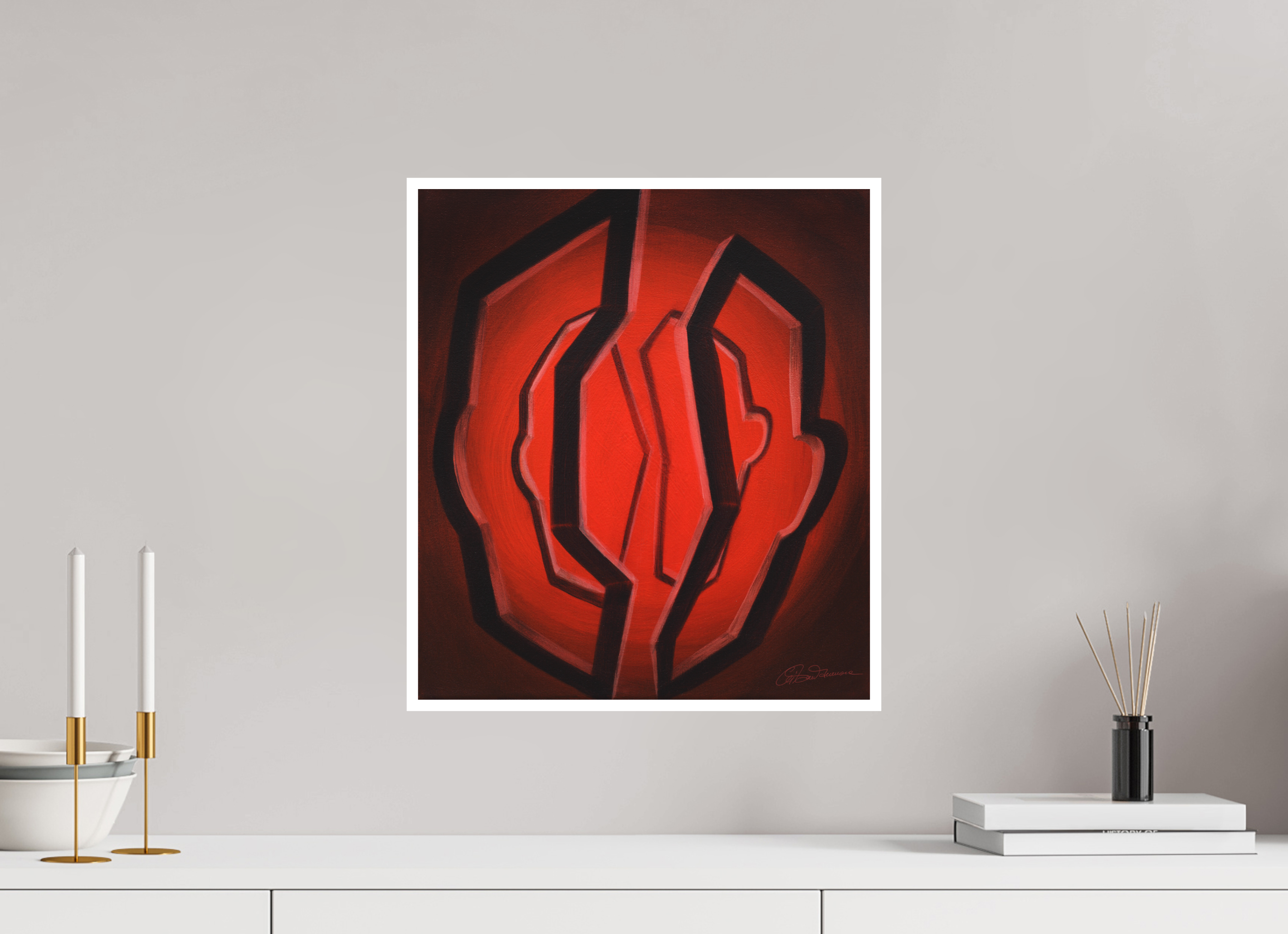 40 x 45,2 cm, Papier ohne Rahmen Selbst-Bild. Portale eines Selbst