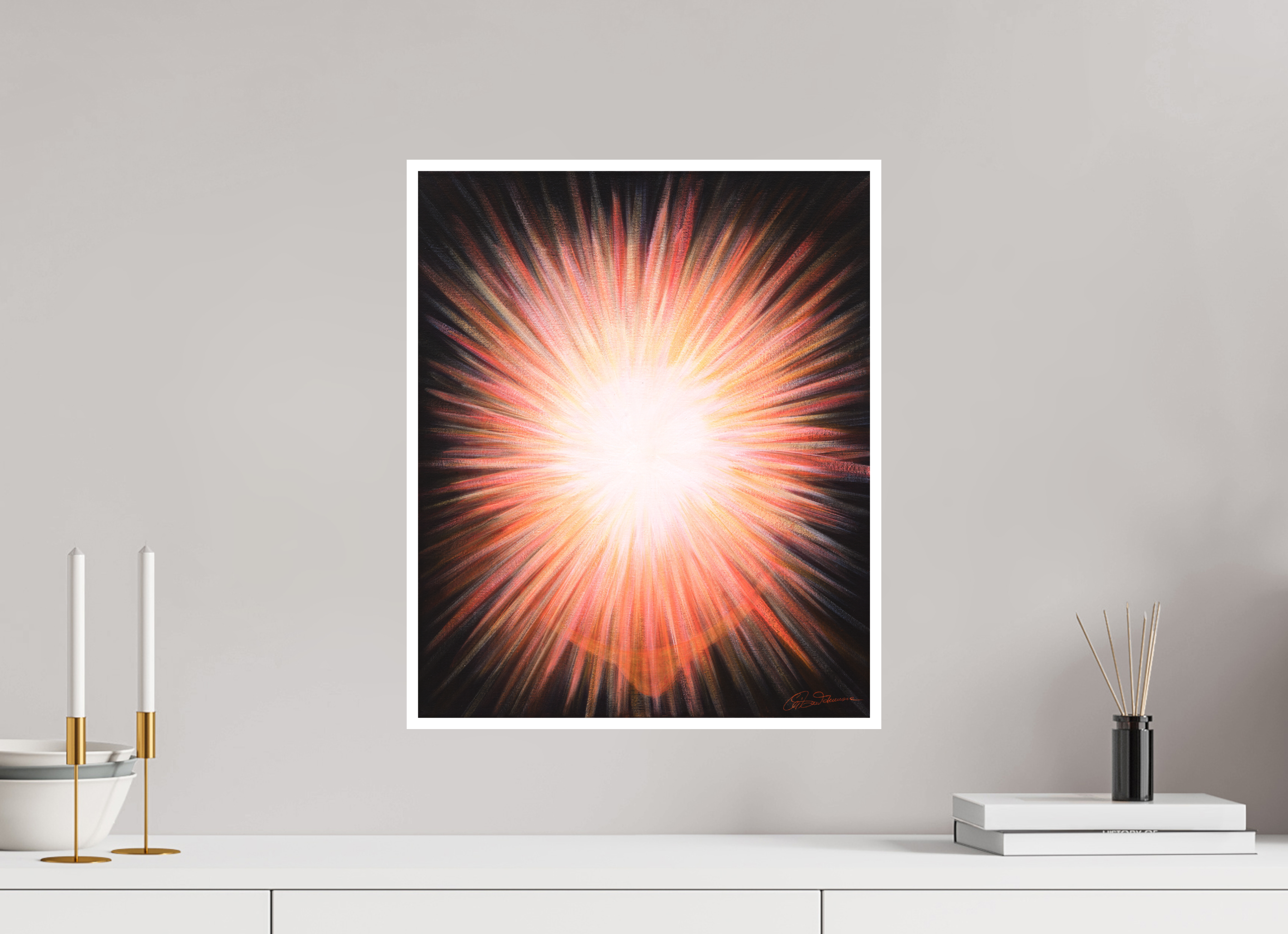 40 x 48,4 cm, Papier ohne Rahmen Erleuchtung