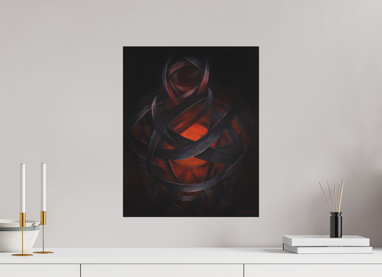 40 x 50,2 cm, Kunstdruck auf Alu-Dibond mit Aufhängung Lucifera – Lichträgerin