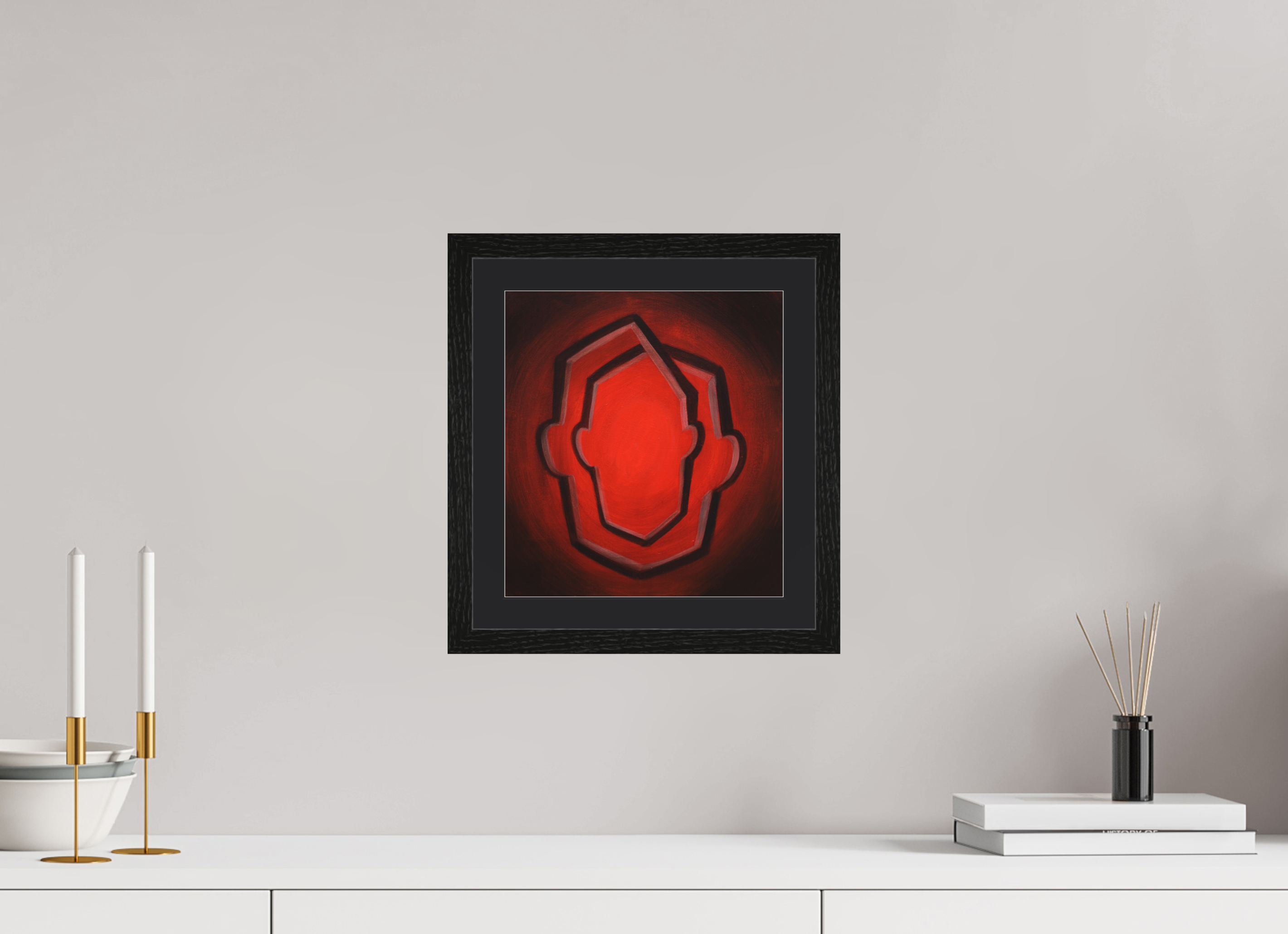 25 x 27,4 cm, Foto Papier schwarzes passapartout und schwarzer rahmen infinity Self – unendliches Ich