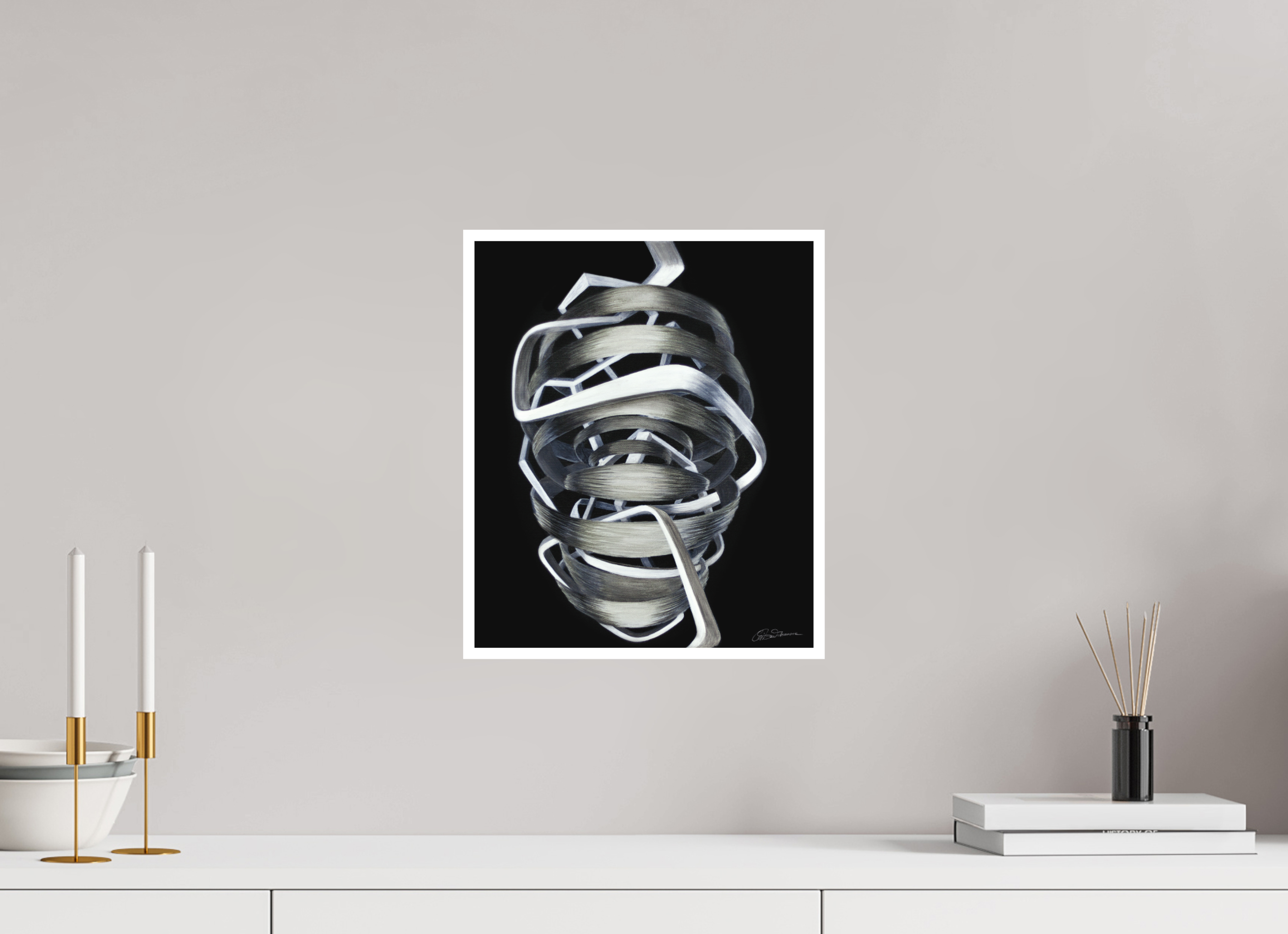 30 x 36 cm, Papier ohne Rahmen Architektur des Bewusstseins - Innerer Pfad