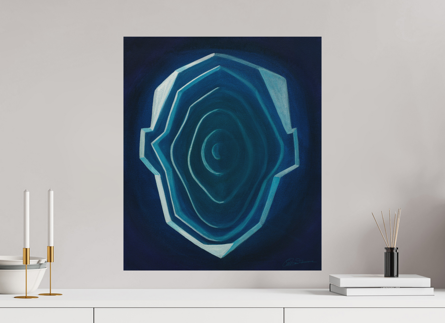 50 x 59 cm, Alu-Dibond mit Aufhängung Schichten des Selbst