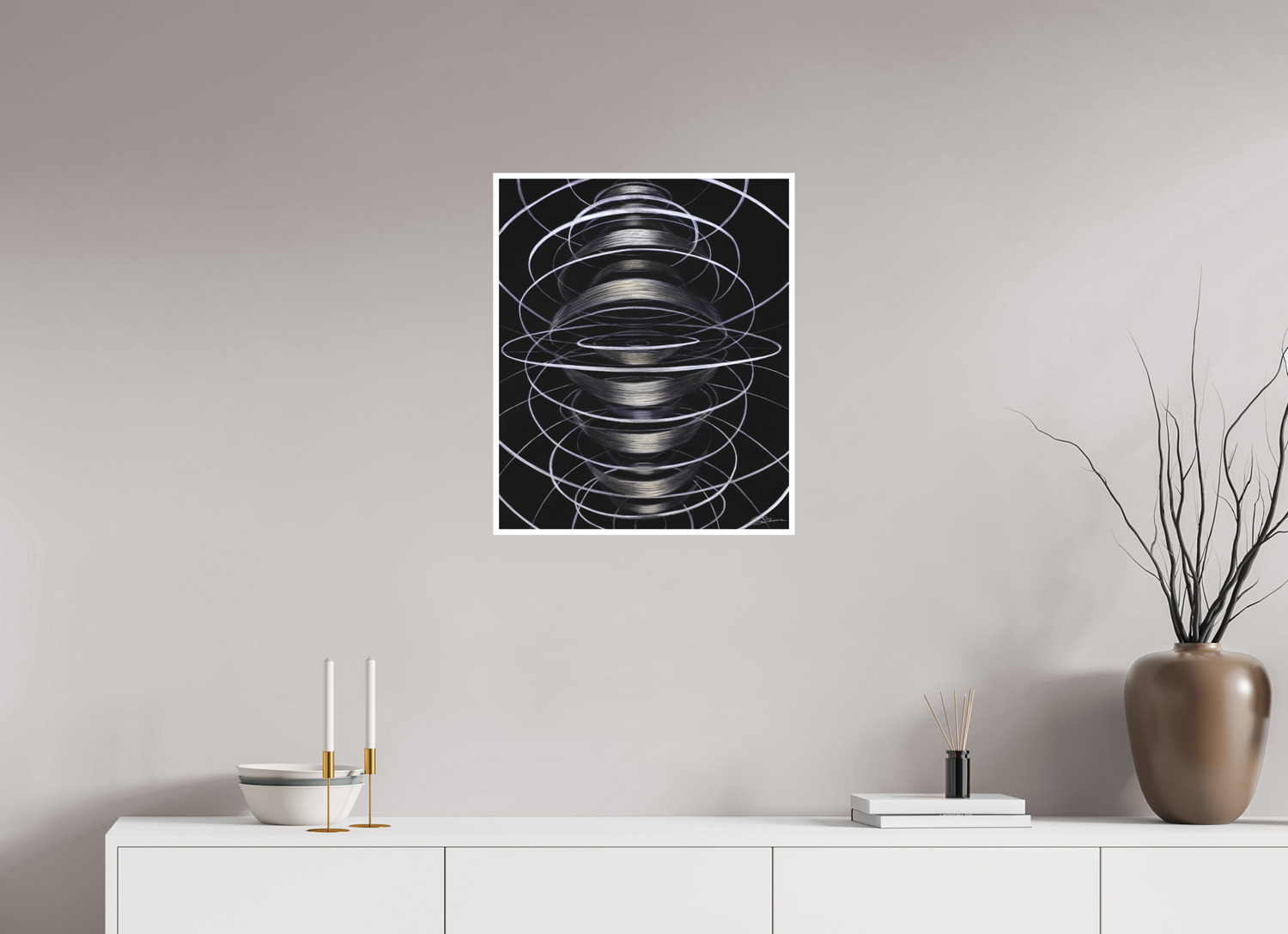 50 x 60,4 cm, Papier ohne Rahmen Schwingung