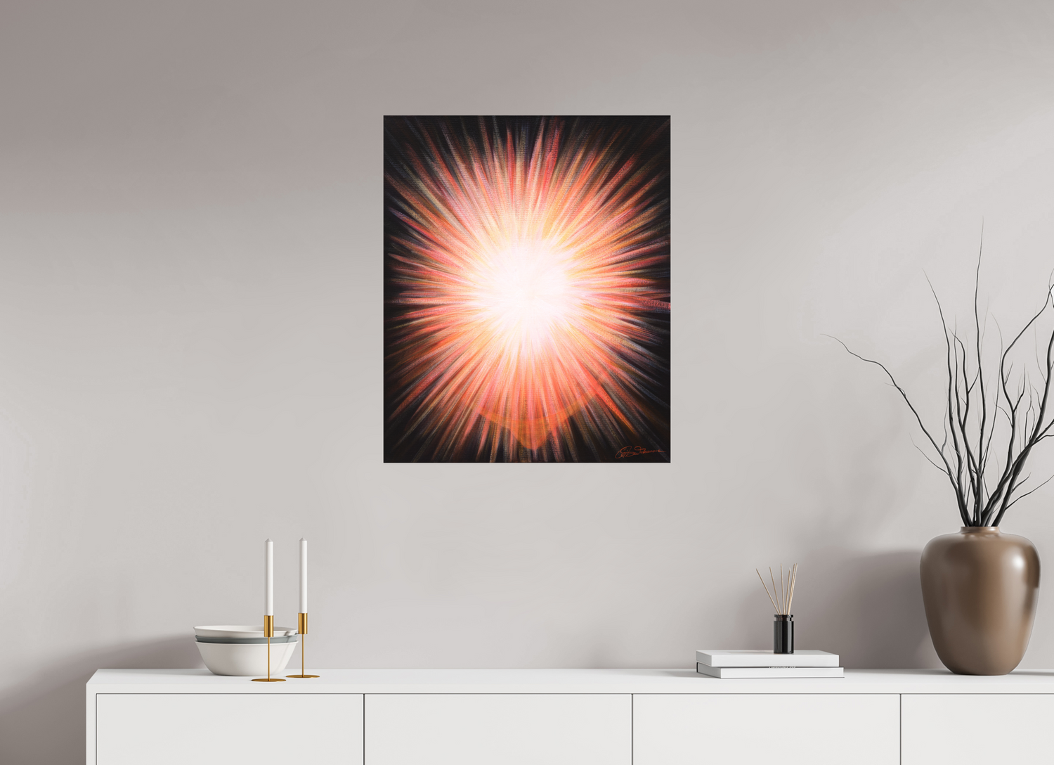 60 x 72,6 cm, Alu-Dibond mit Aufhängung Erleuchtung