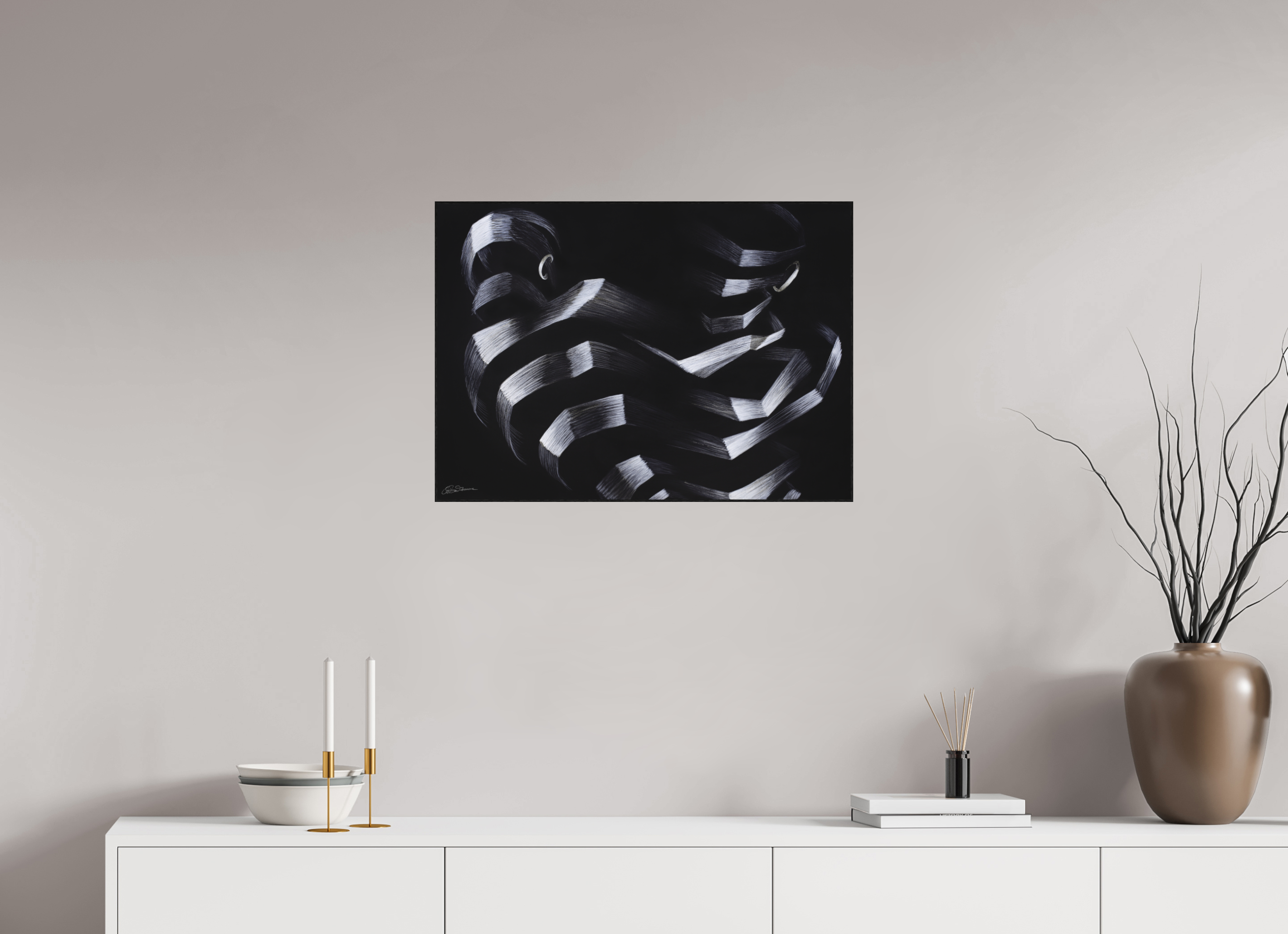 69,9 x 50 cm, Alu-Dibond mit Holzrahmen, schwarz Duell &amp; Duett