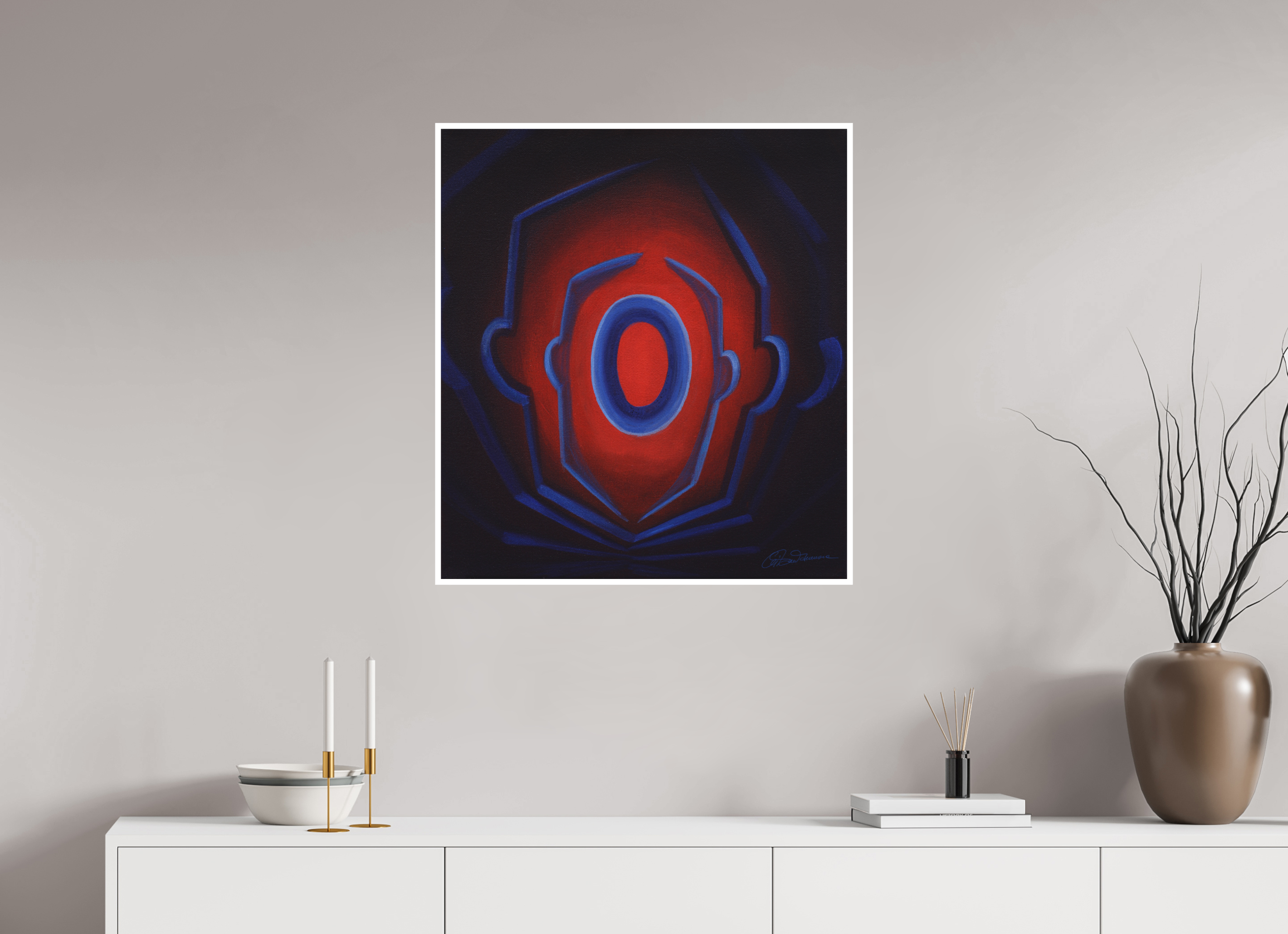 70 x 77,6 cm, Papier ohne Rahmen Selbst-Ursprung