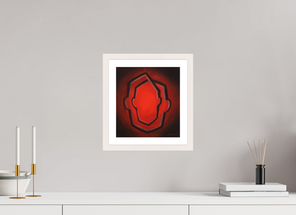 25 x 27,4 cm, Papier mit Holzrahmen | weiß | Museumsglas Selbst-Bild. Die unendliche Wandlung