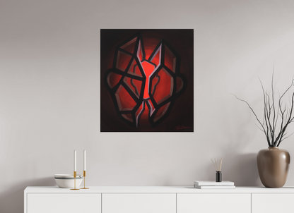 70 x 77,4 cm, Alu-Dibond-Druck mit Aufhängung Selbst-Bild. Schale und Kern