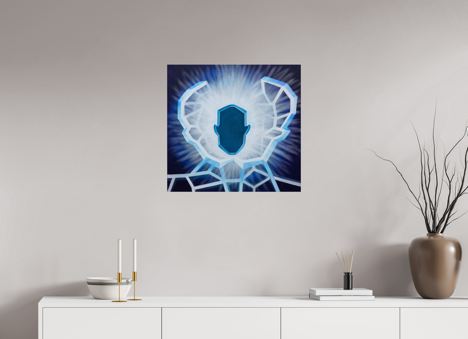 63 x 60 cm, Fine Art Print auf Aluminum Öffnung - vom alten zum neuen Ich