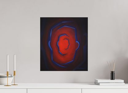 40 x 45,1 cm, Alu-Dibond mit Holzrahmen, schwarz Ich war, ich bin, ich werde sein