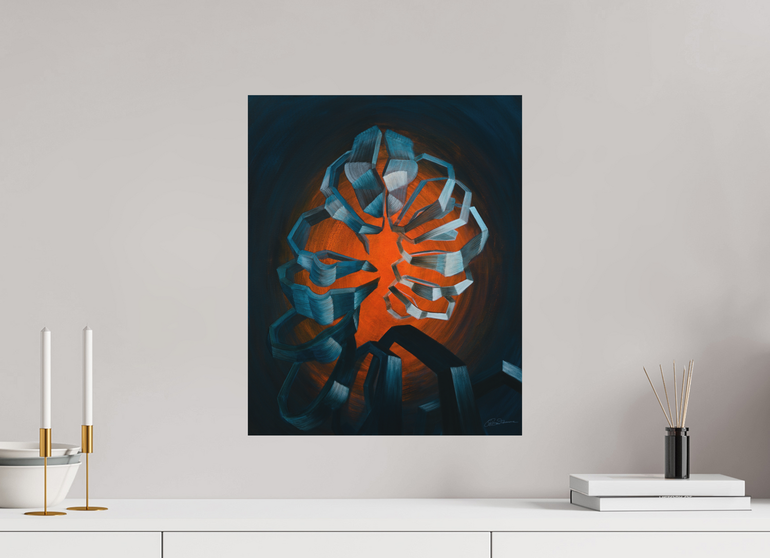 40 x 49,7 cm, Alu-Dibond mit Aufhängung Evolution des Selbst